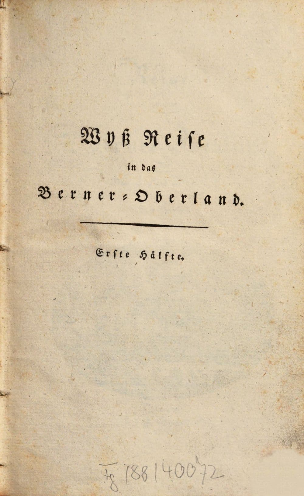 Reise in das Berner Oberland. 1