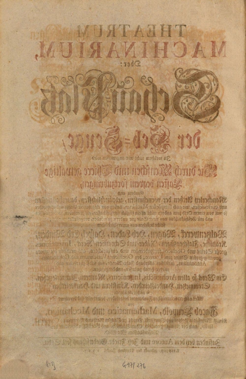 Theatrum Machinarium — Schau-Platz der Heb-Zeuge