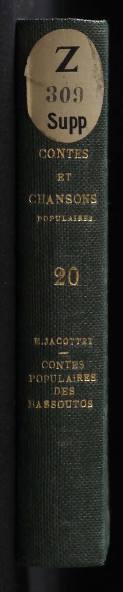 Contes Populaires des Bassoutos (Sotho folk tales, bilingual)