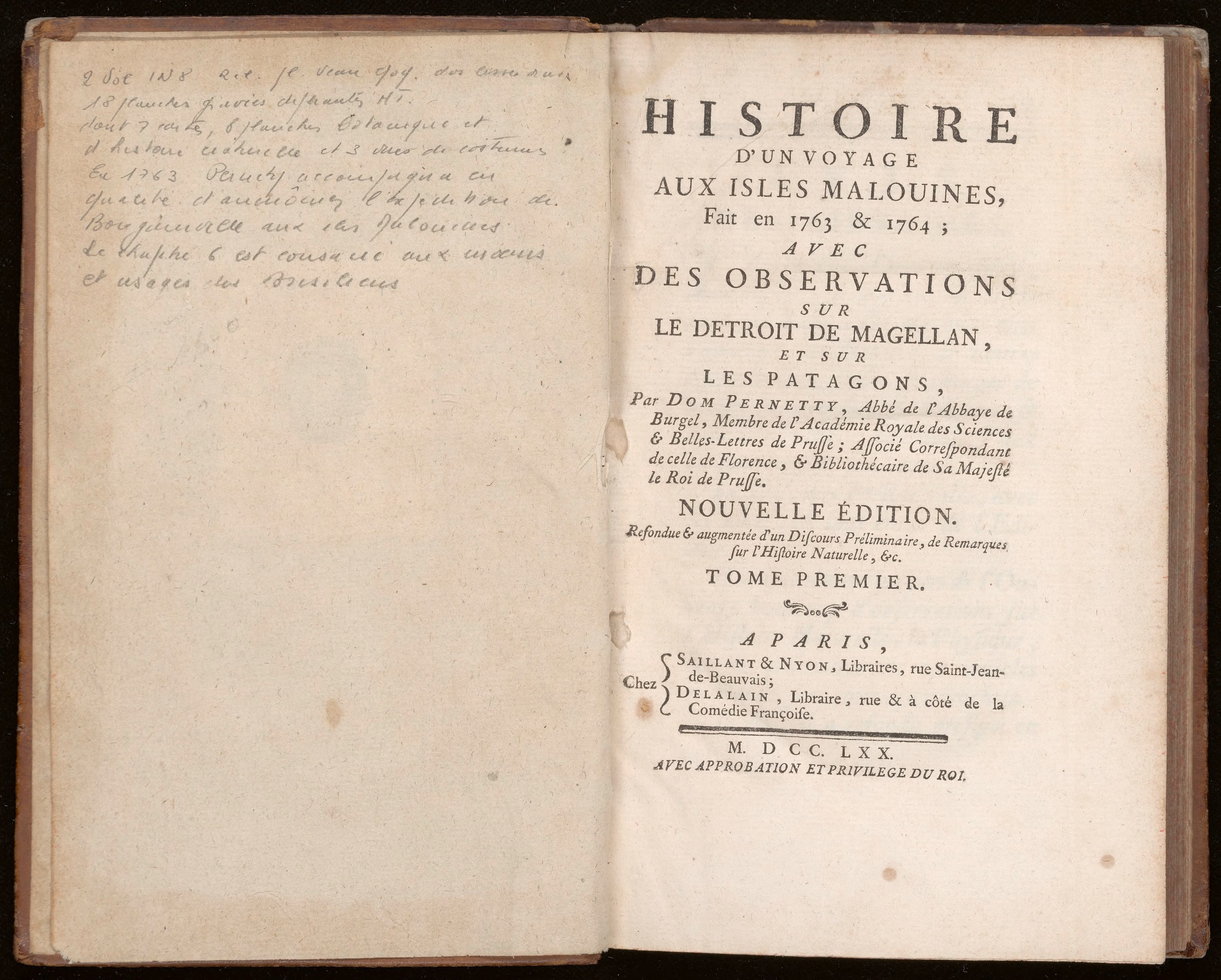 Histoire d'un voyage aux isles Malouines