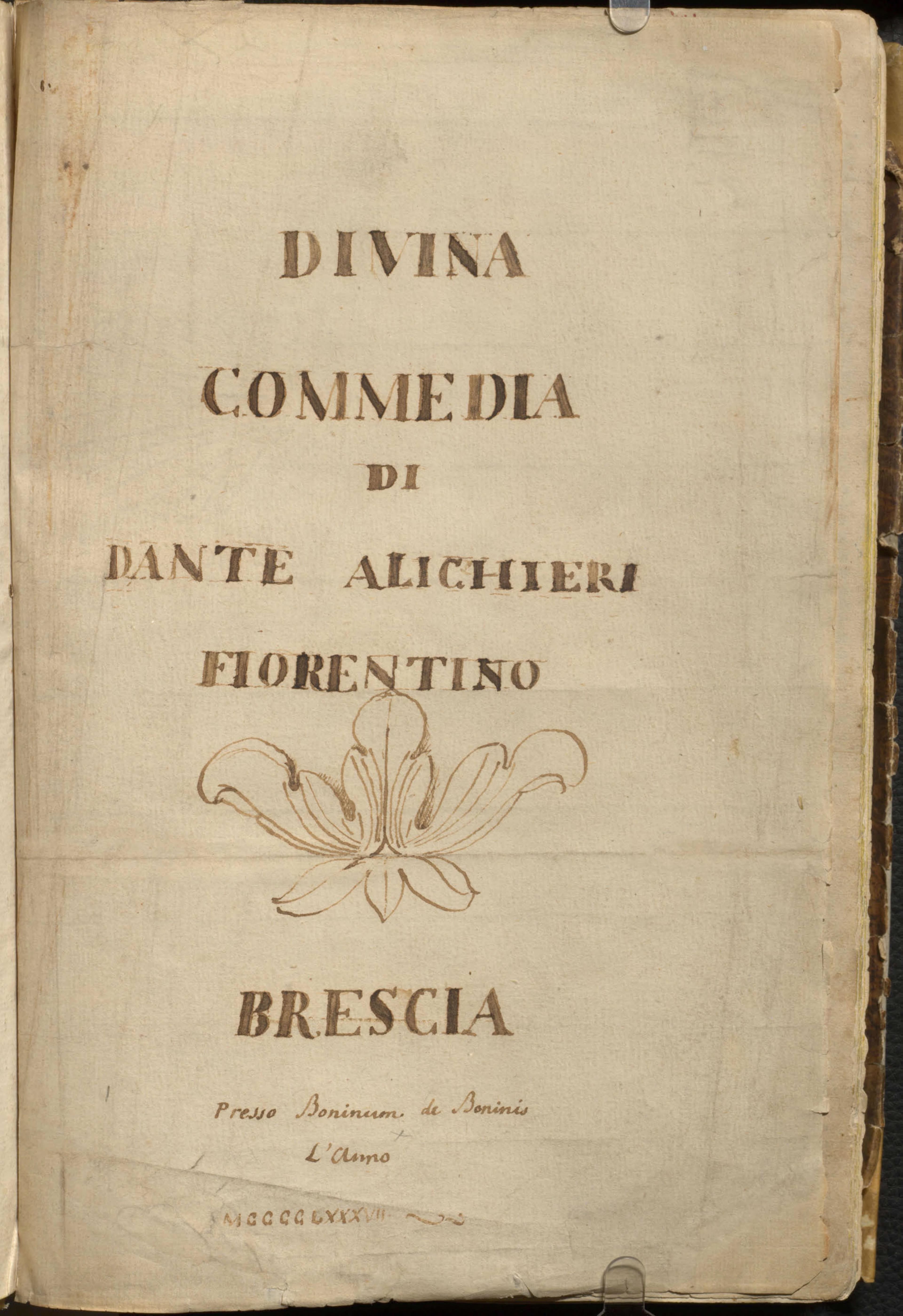 La Divina Commedia con Comento di Christophoro Landino