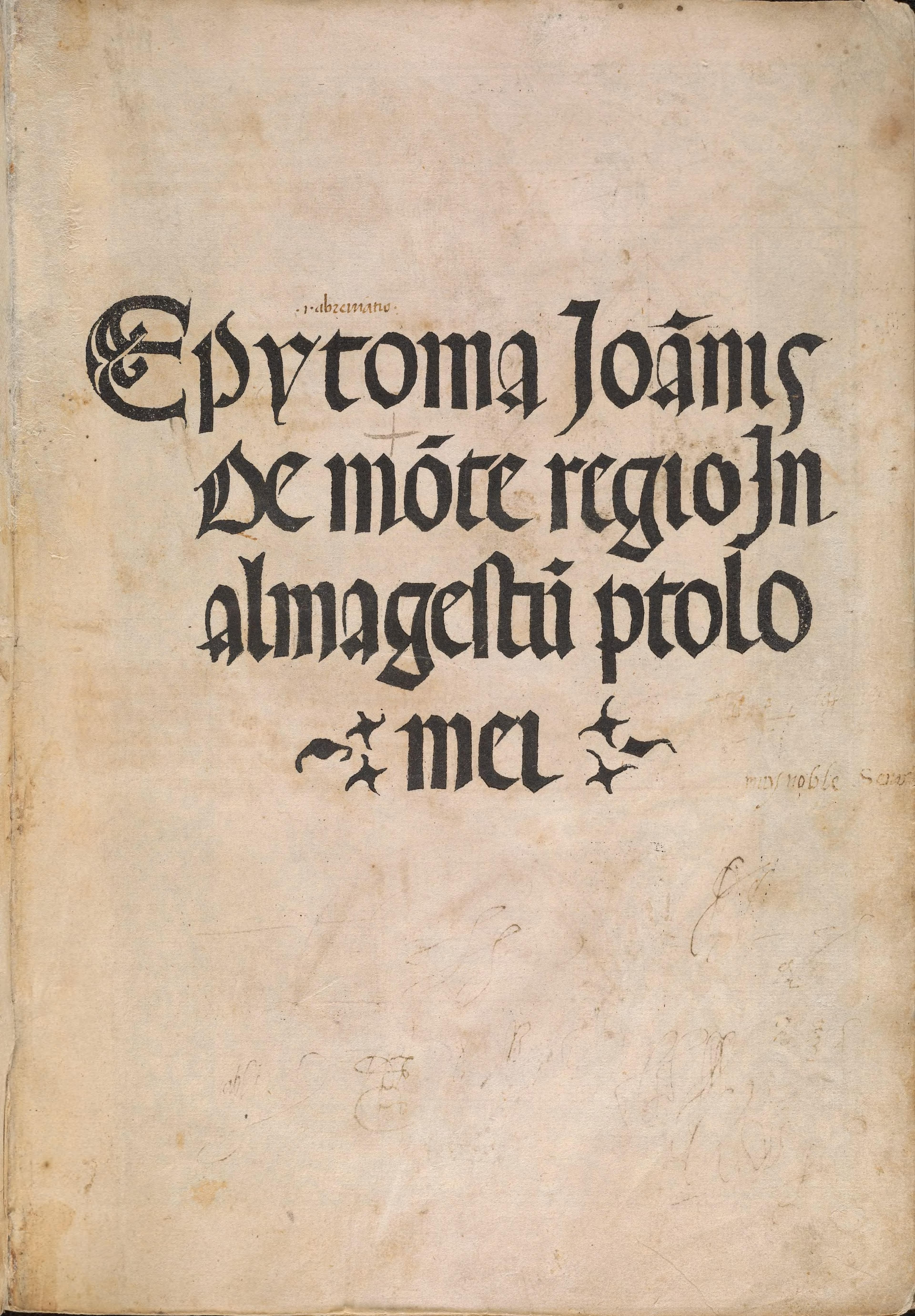 Epytoma in Almagestum Ptolemaei