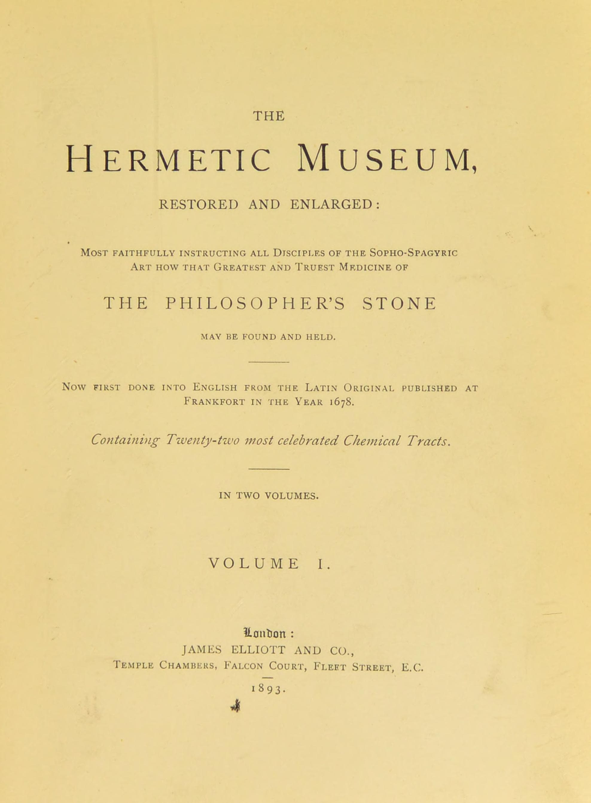 The Hermetic Museum (Vol. 1)