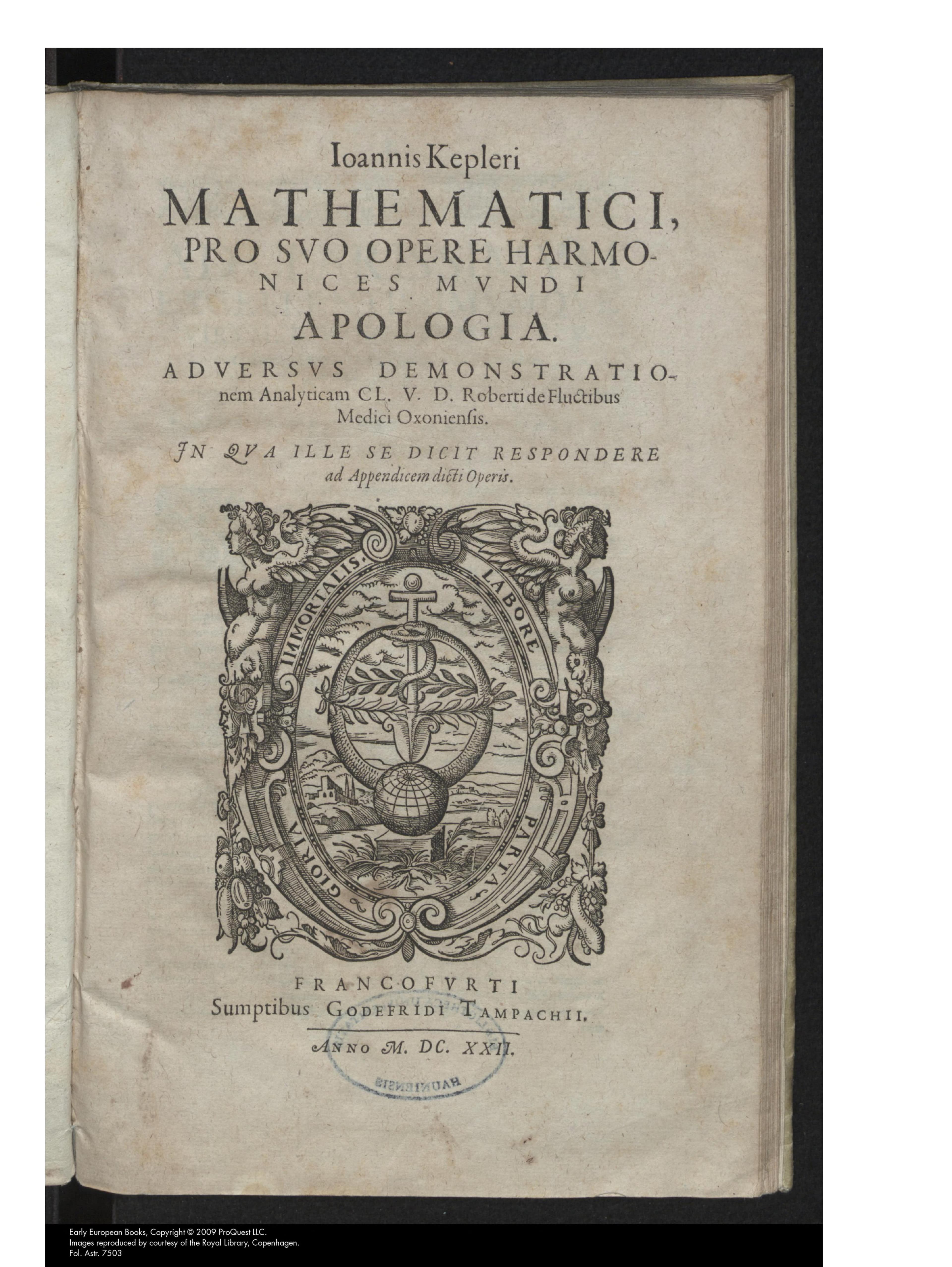 Pro Suo Opere Harmonices Mundi Apologia