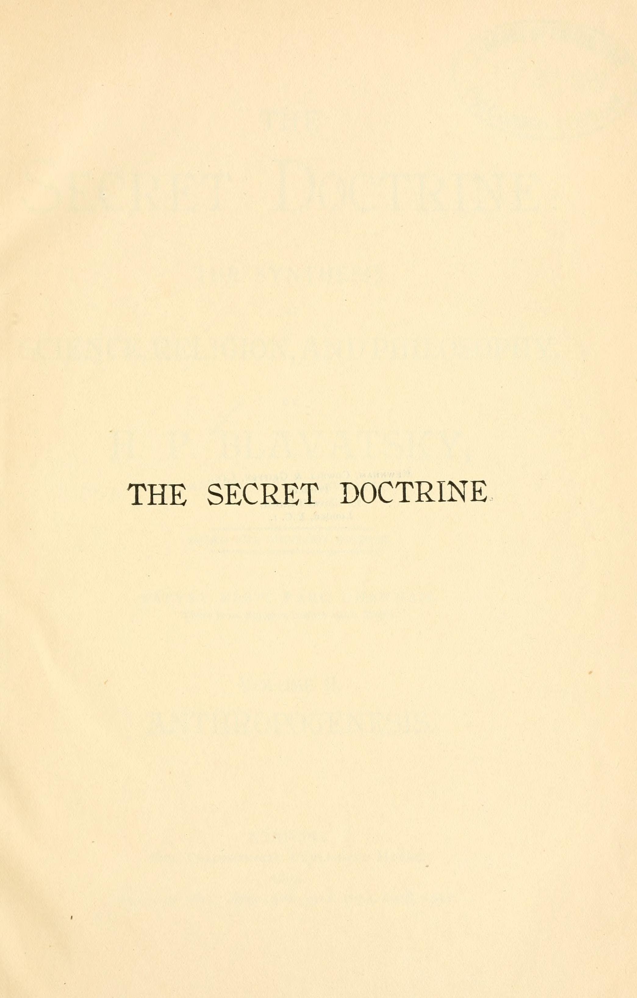 The Secret Doctrine: Synthesis of Science, Religion and Philosophy Vol. 2