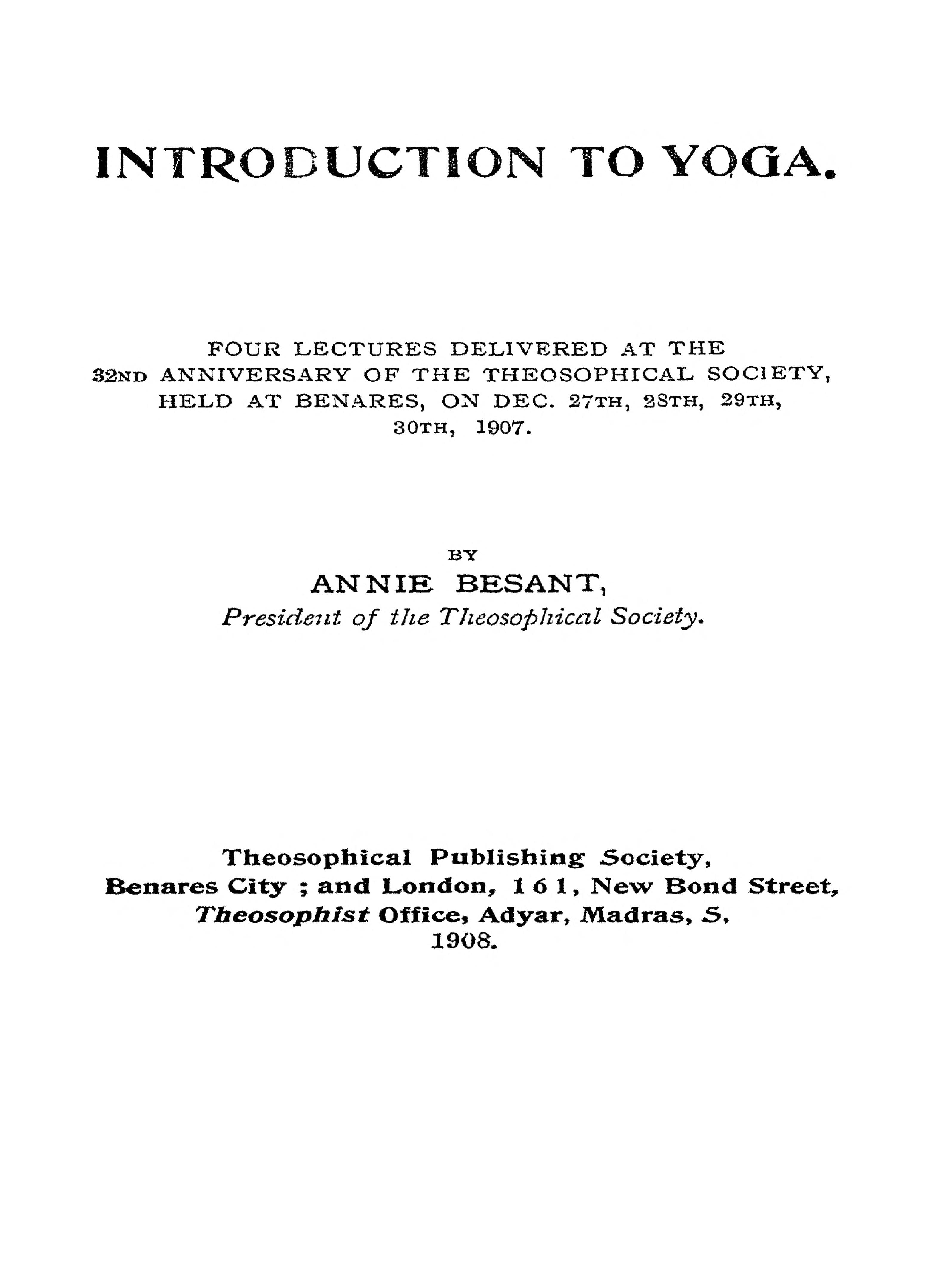 An Introduction to Yoga