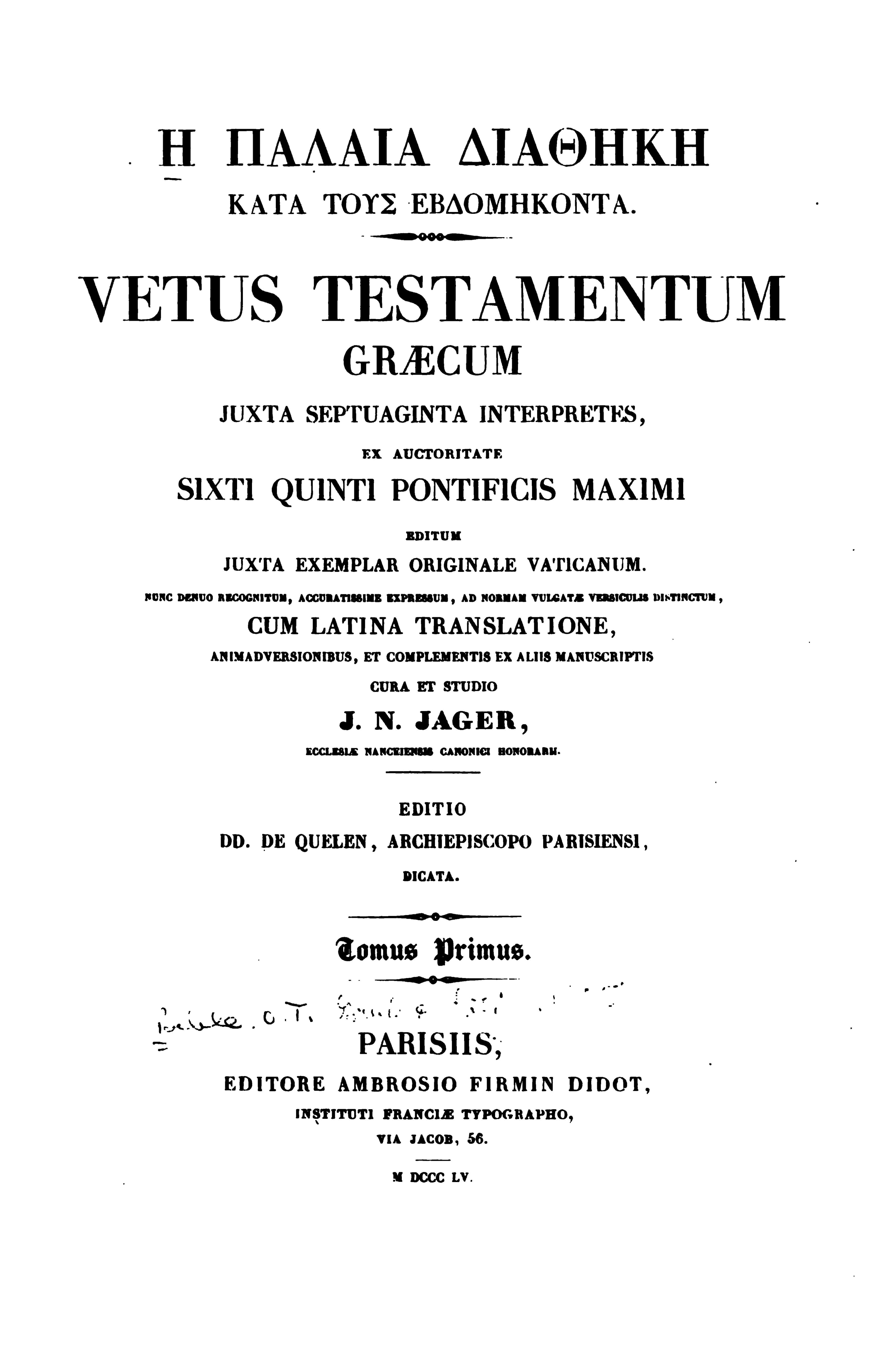 Septuaginta (Greek Old Testament)