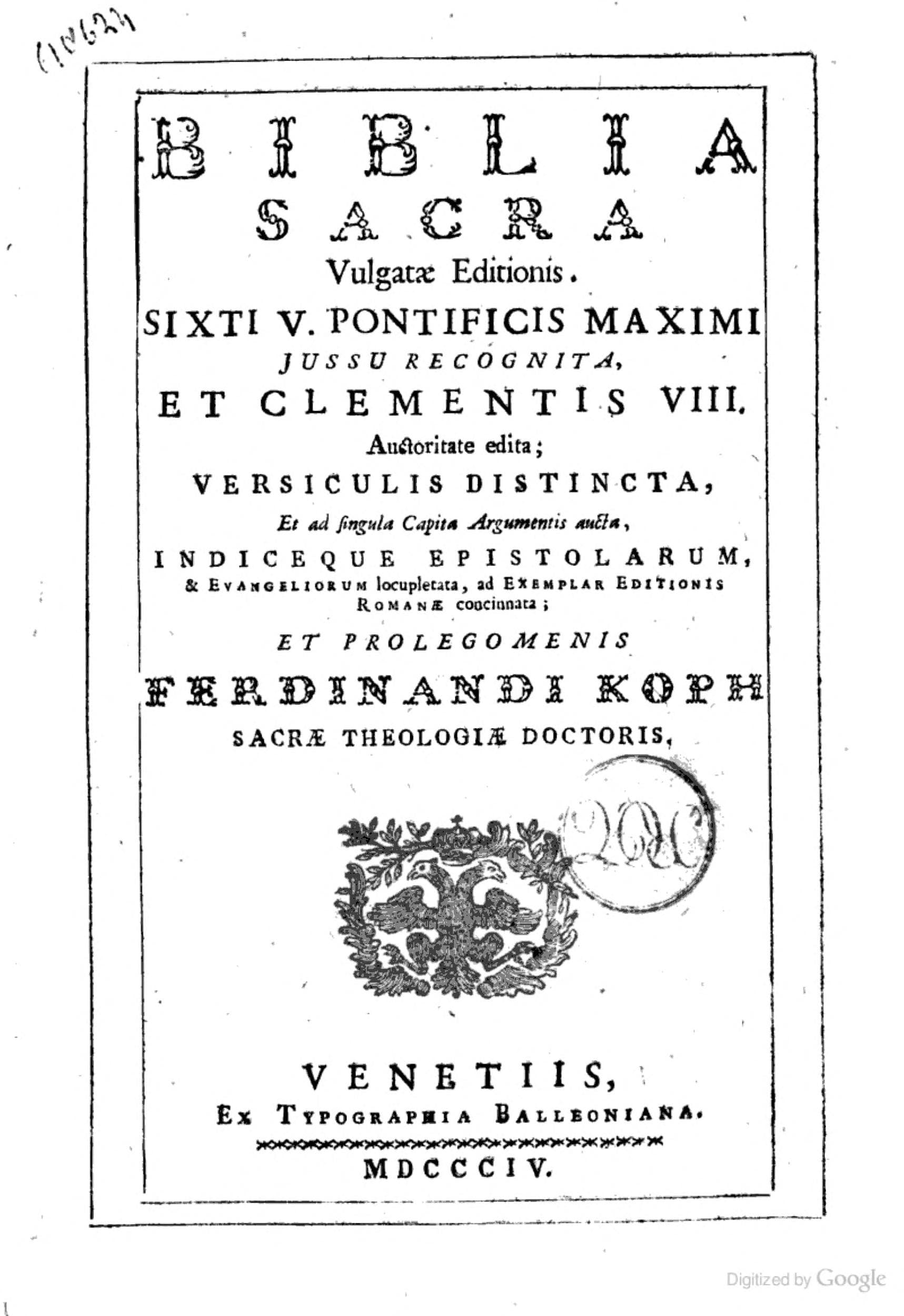 Biblia Sacra Vulgatae Editionis