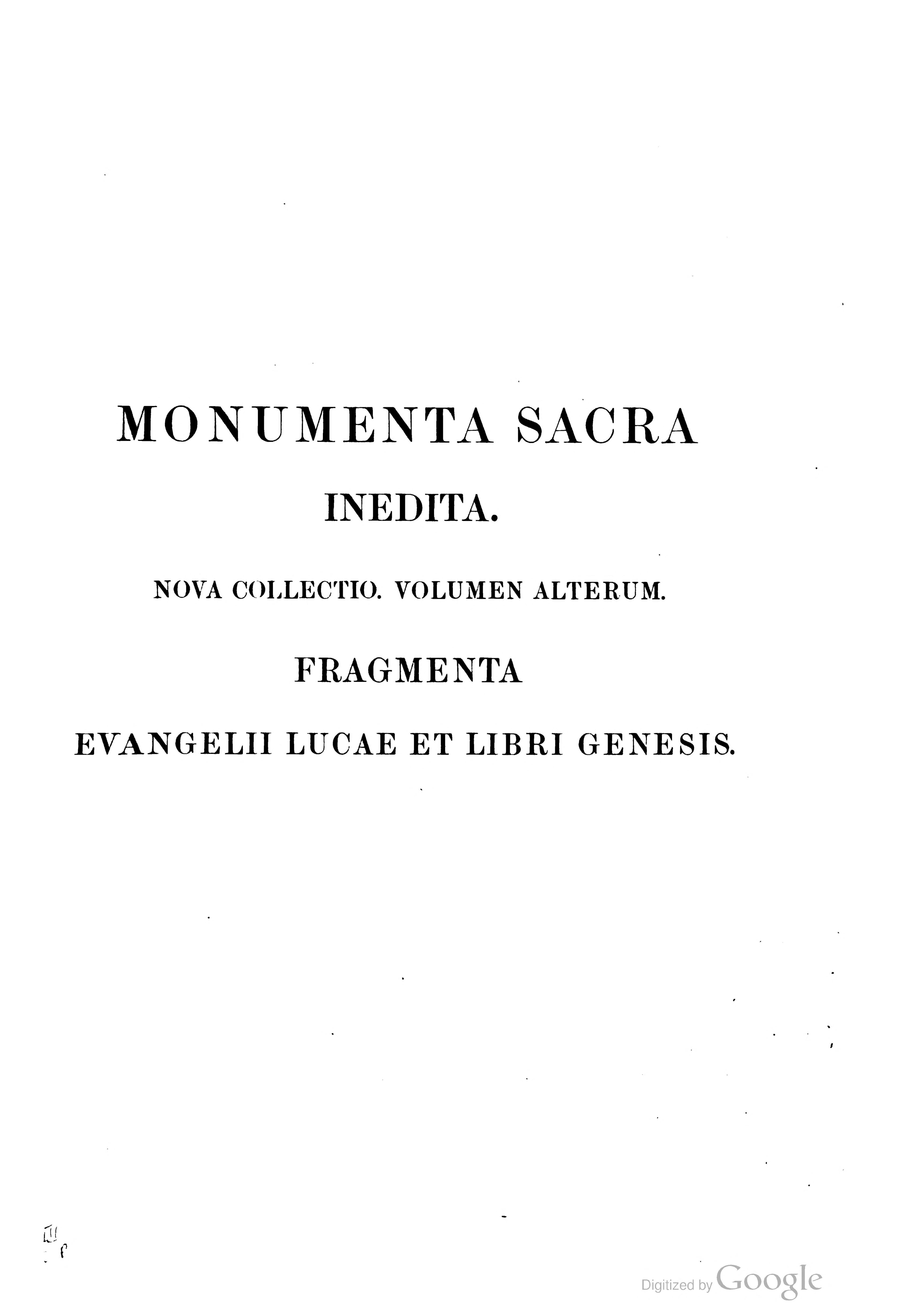 Monumenta Sacra Inedita (Tischendorf)