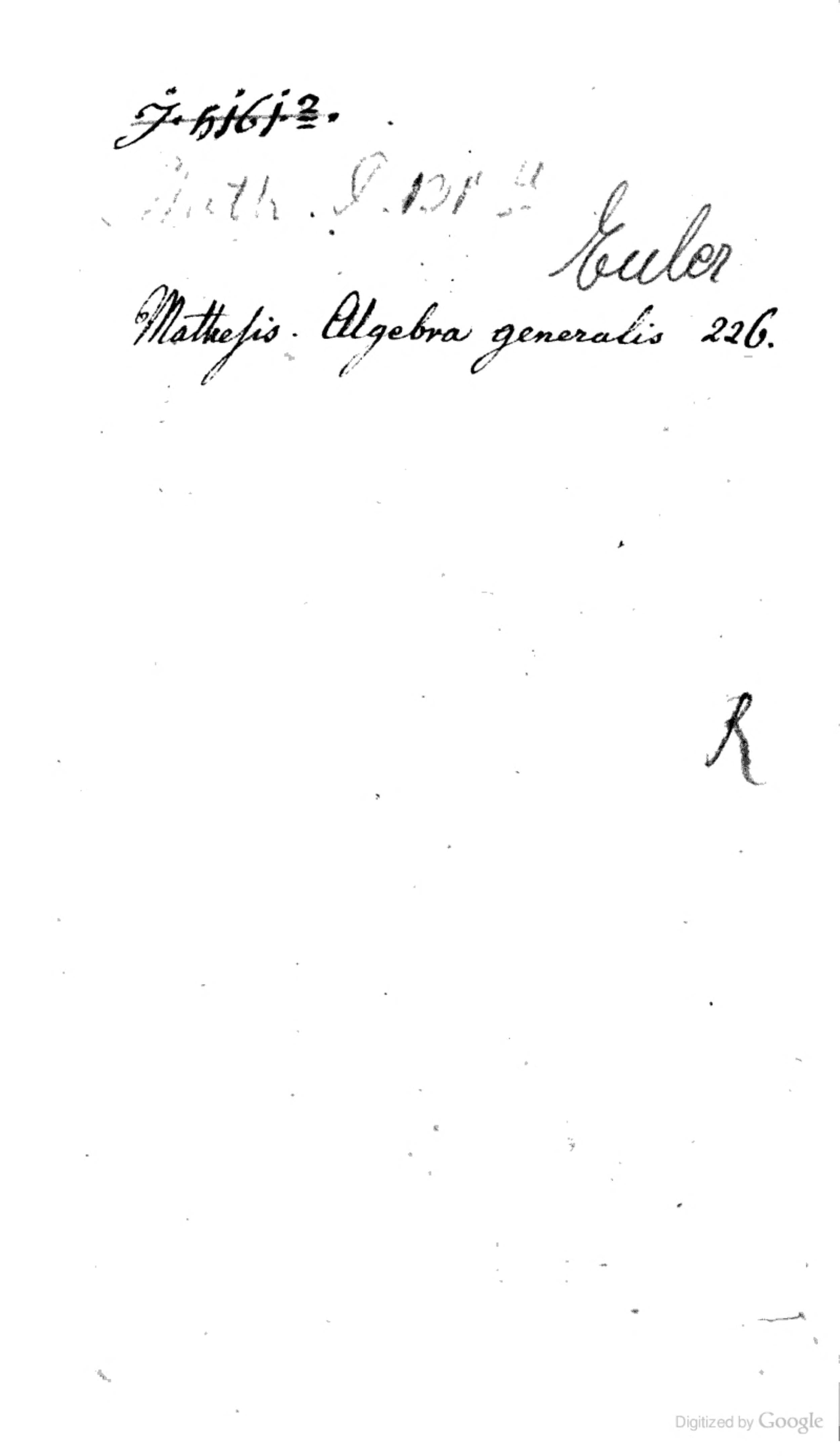 Vollständige Anleitung zur Algebra (1771)