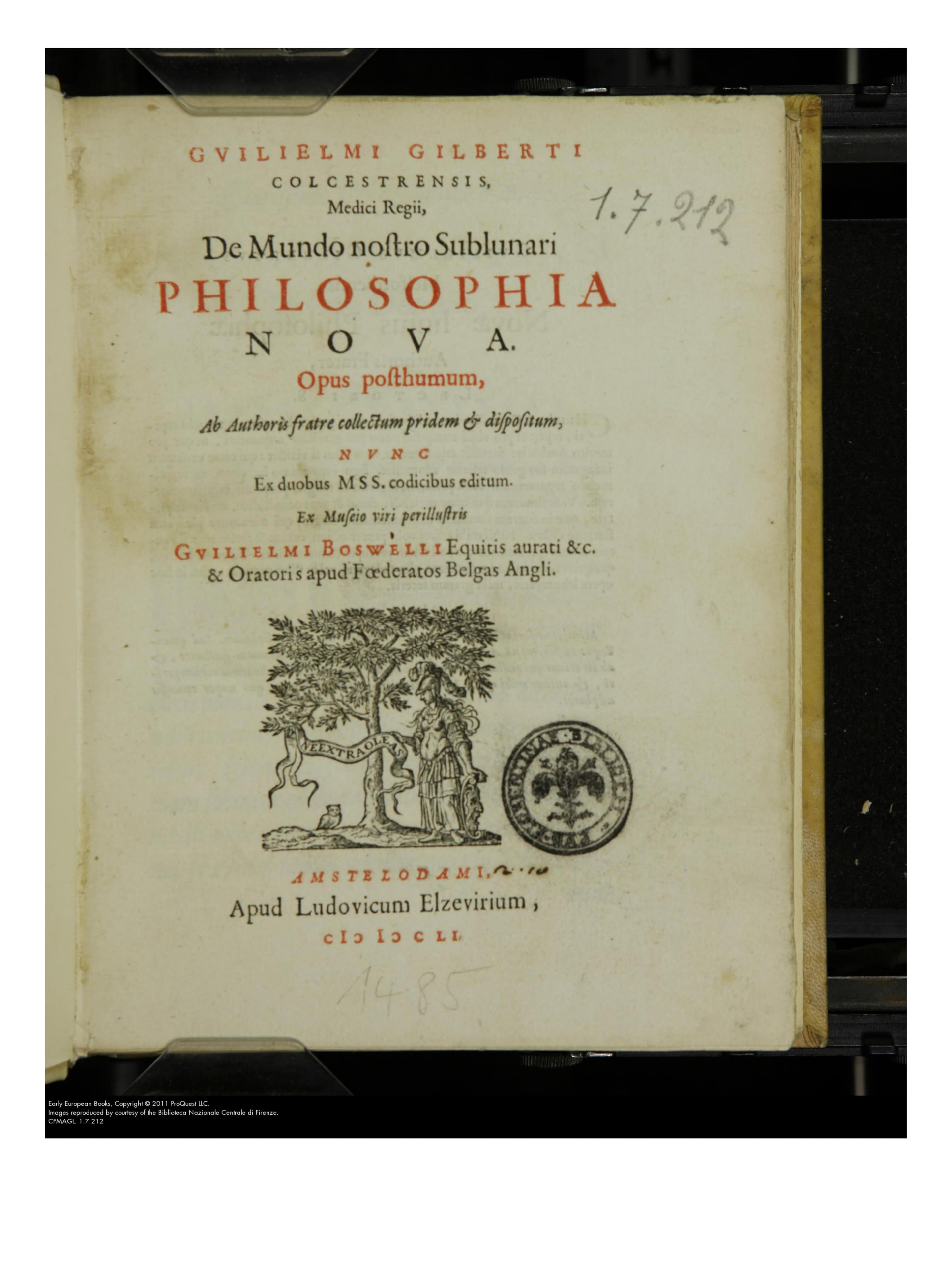 De Mundo Nostro Sublunari Philosophia Nova (1651)