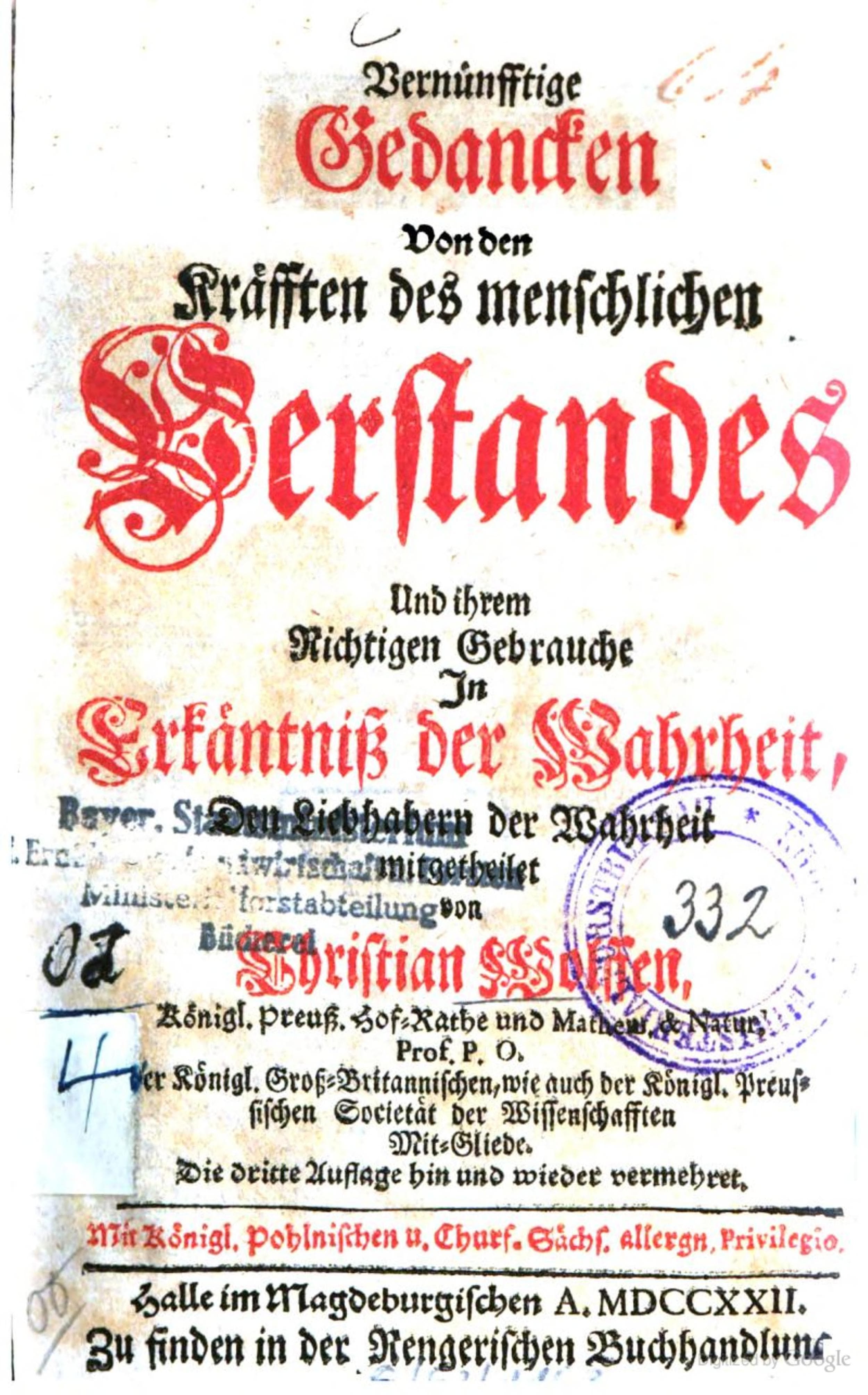 Vernunftige Gedanken Kraften Erkenntnis (Deutsche Logik)