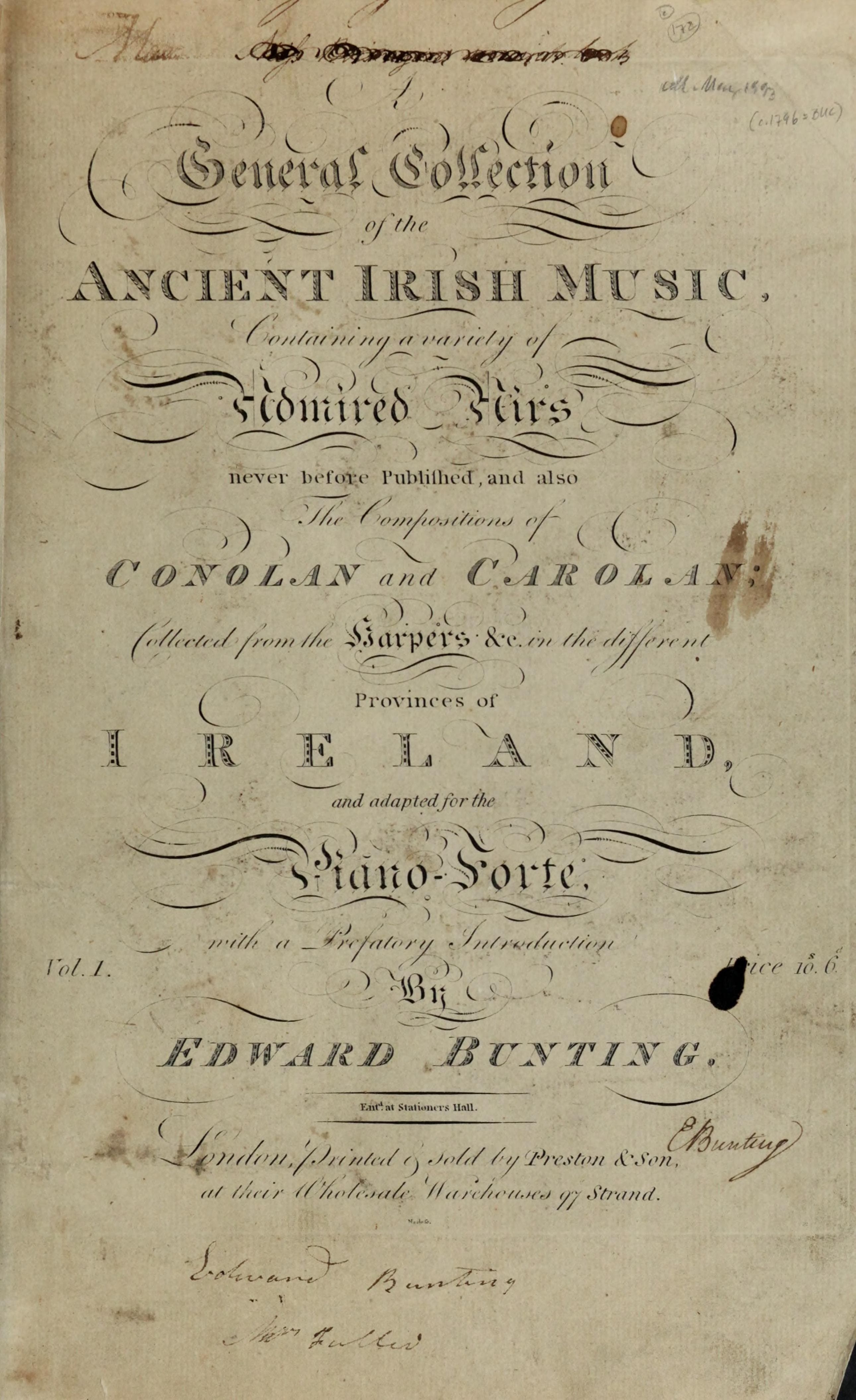 A General Collection of the Ancient Irish Music
