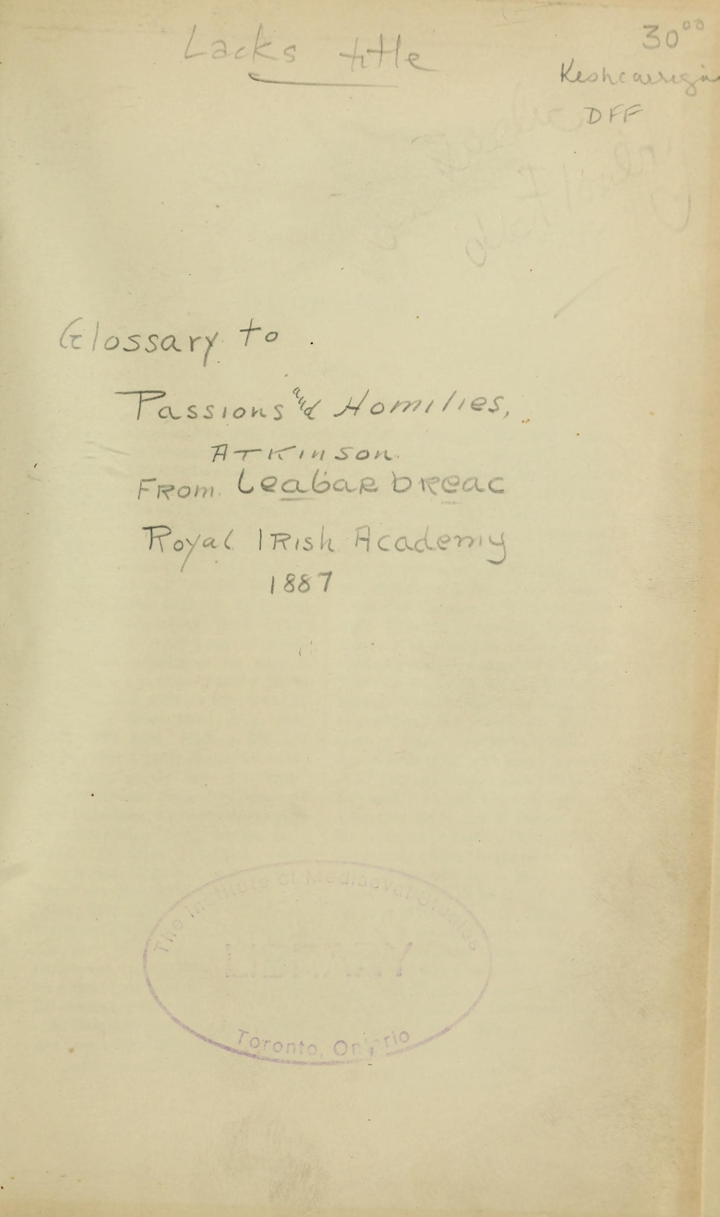 The Passions and Homilies from Leabhar Breac (Speckled Book)