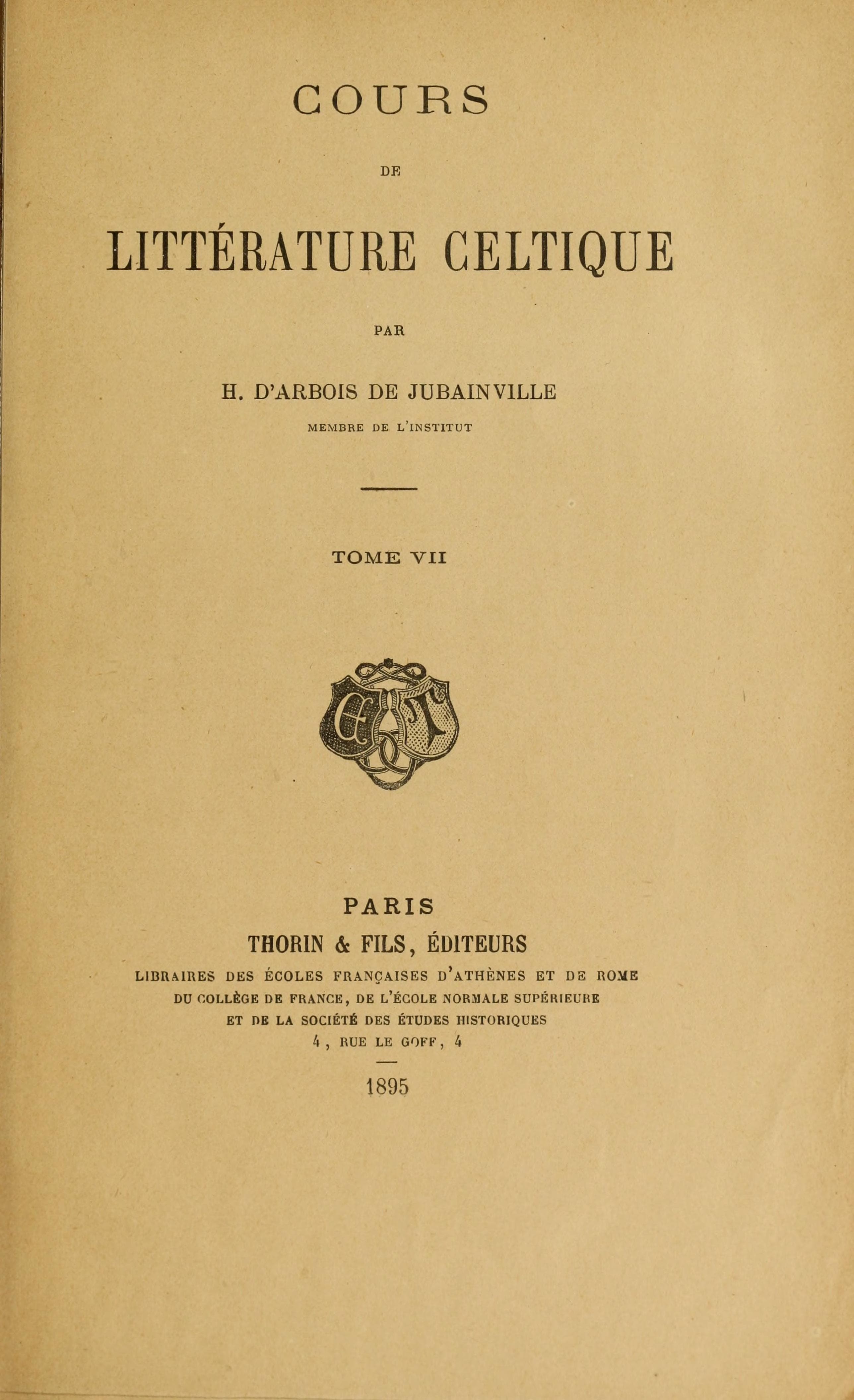 Études sur le droit celtique