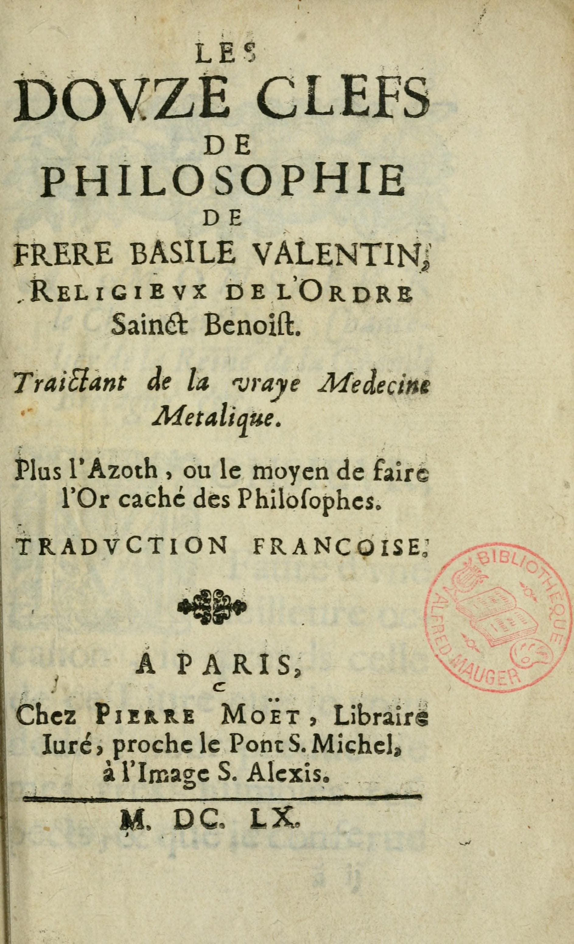 Les Douze Clefs de Philosophie (Twelve Keys of Basil Valentine)