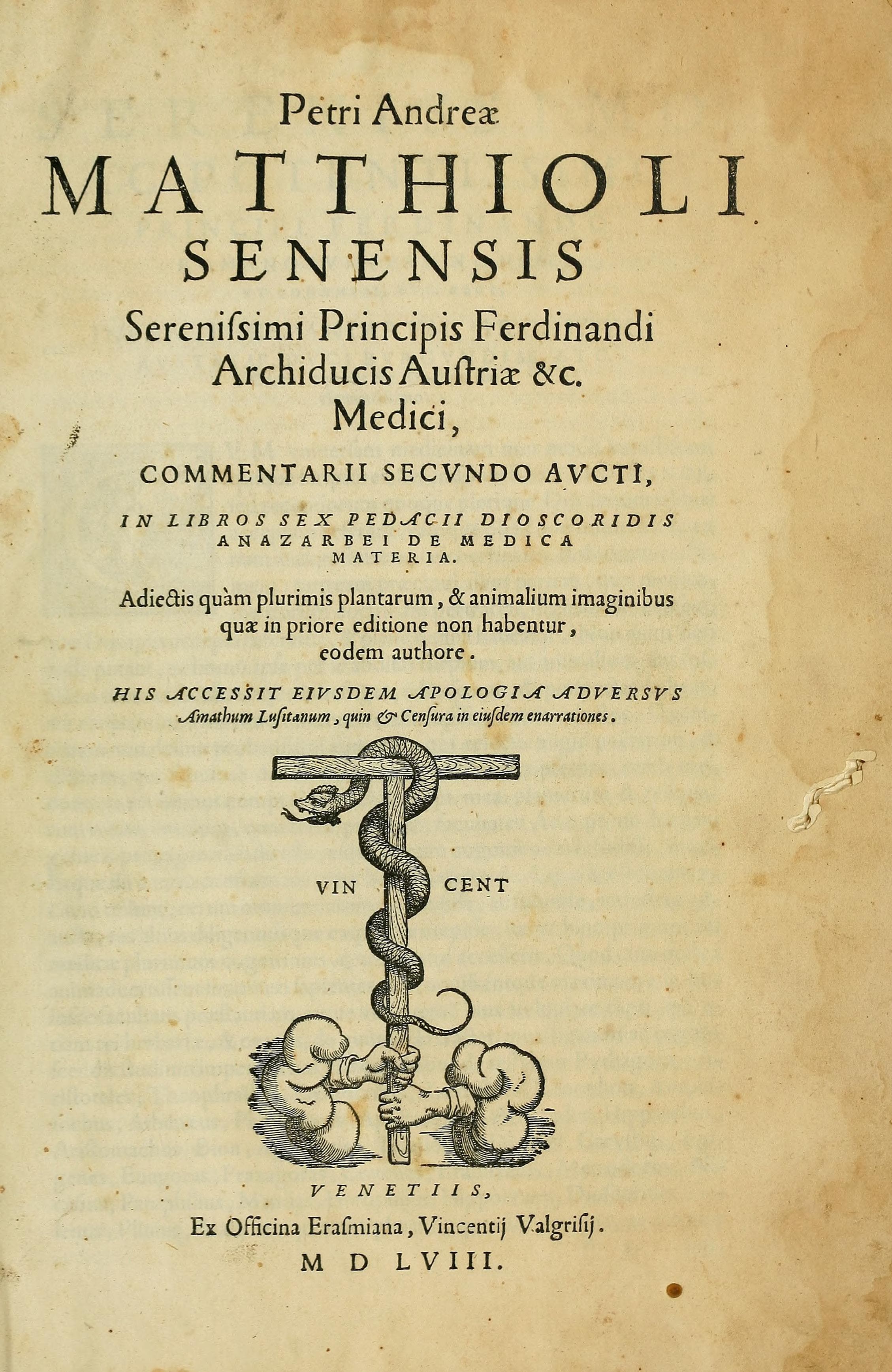 Commentarii in libros sex Pedacii Dioscoridis de medica materia