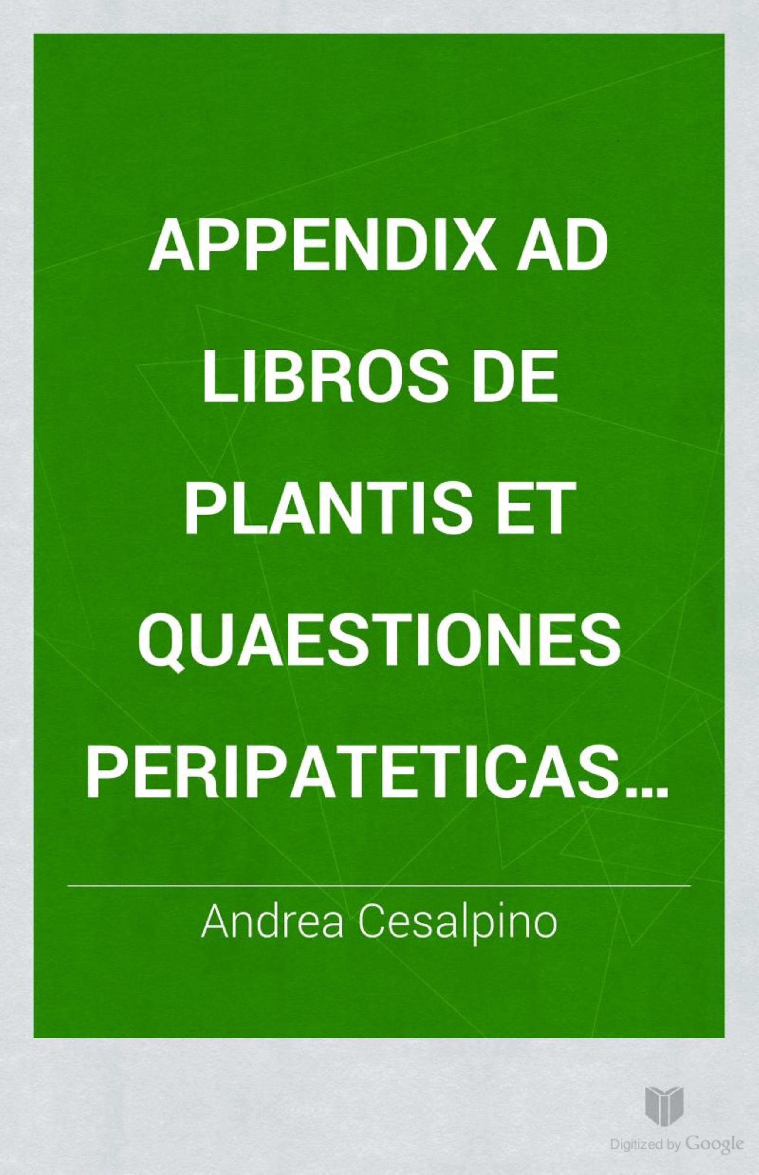 Appendix ad libros de plantis