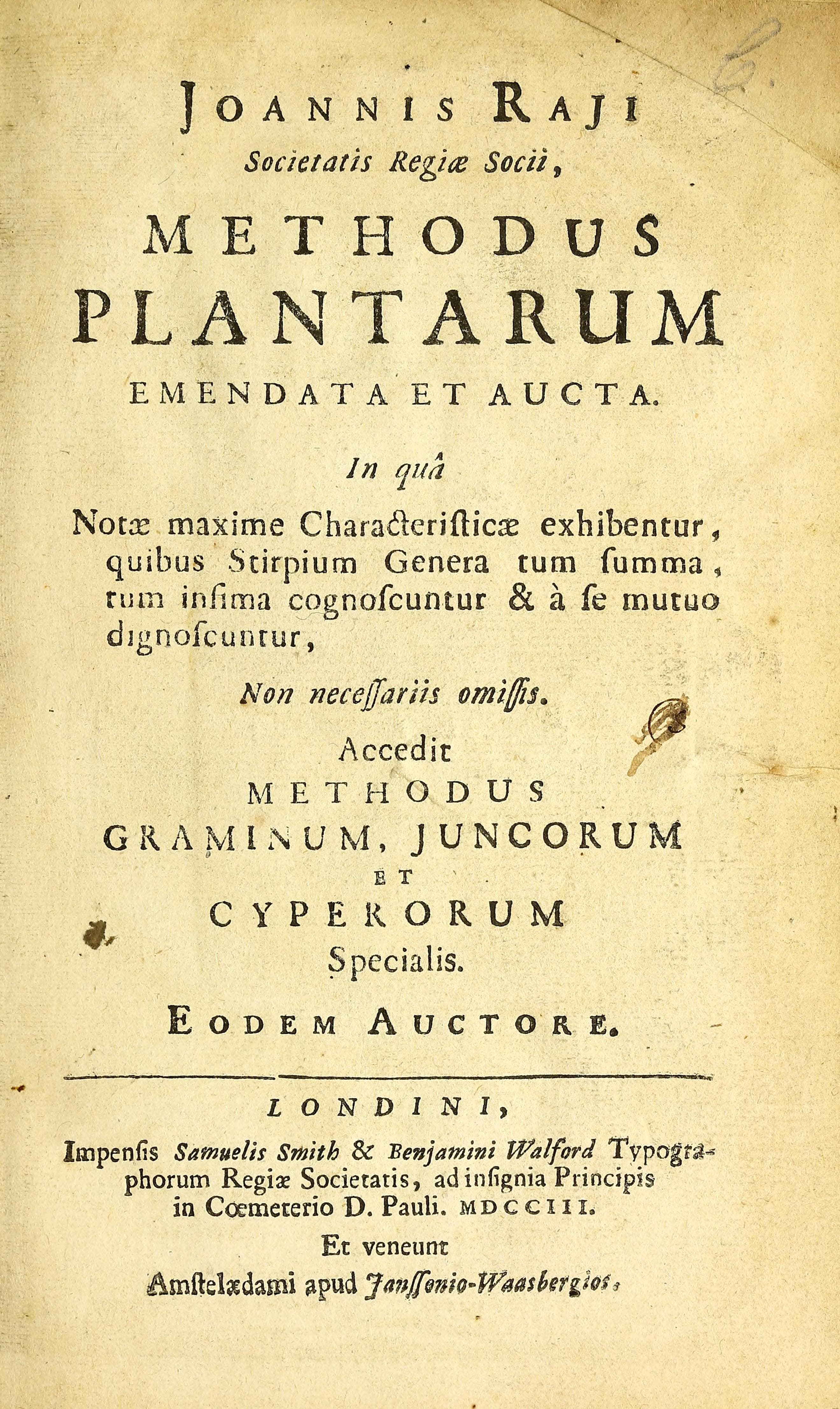 Methodus plantarum emendata et aucta