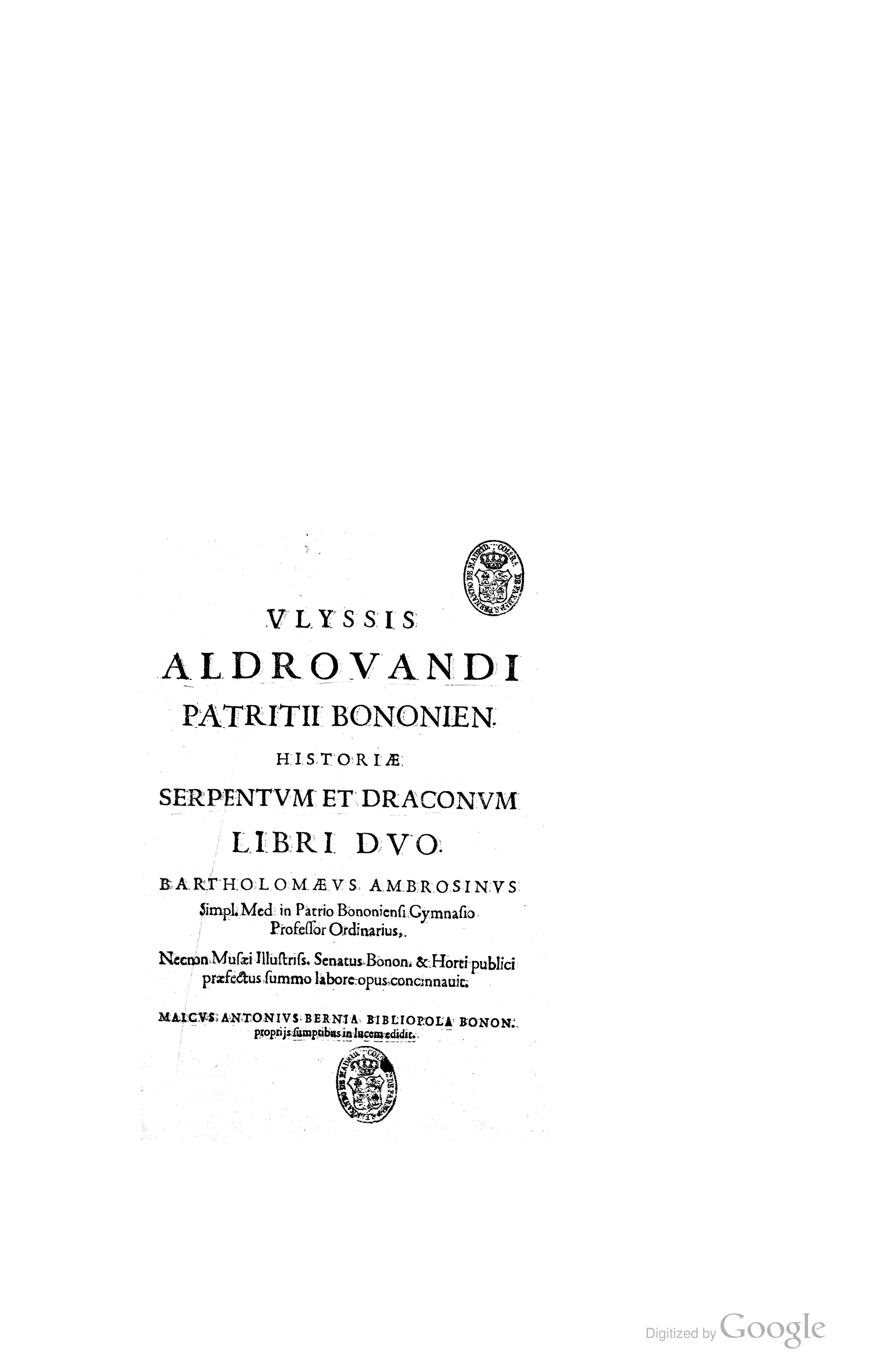 Serpentum et draconum historiae libri duo