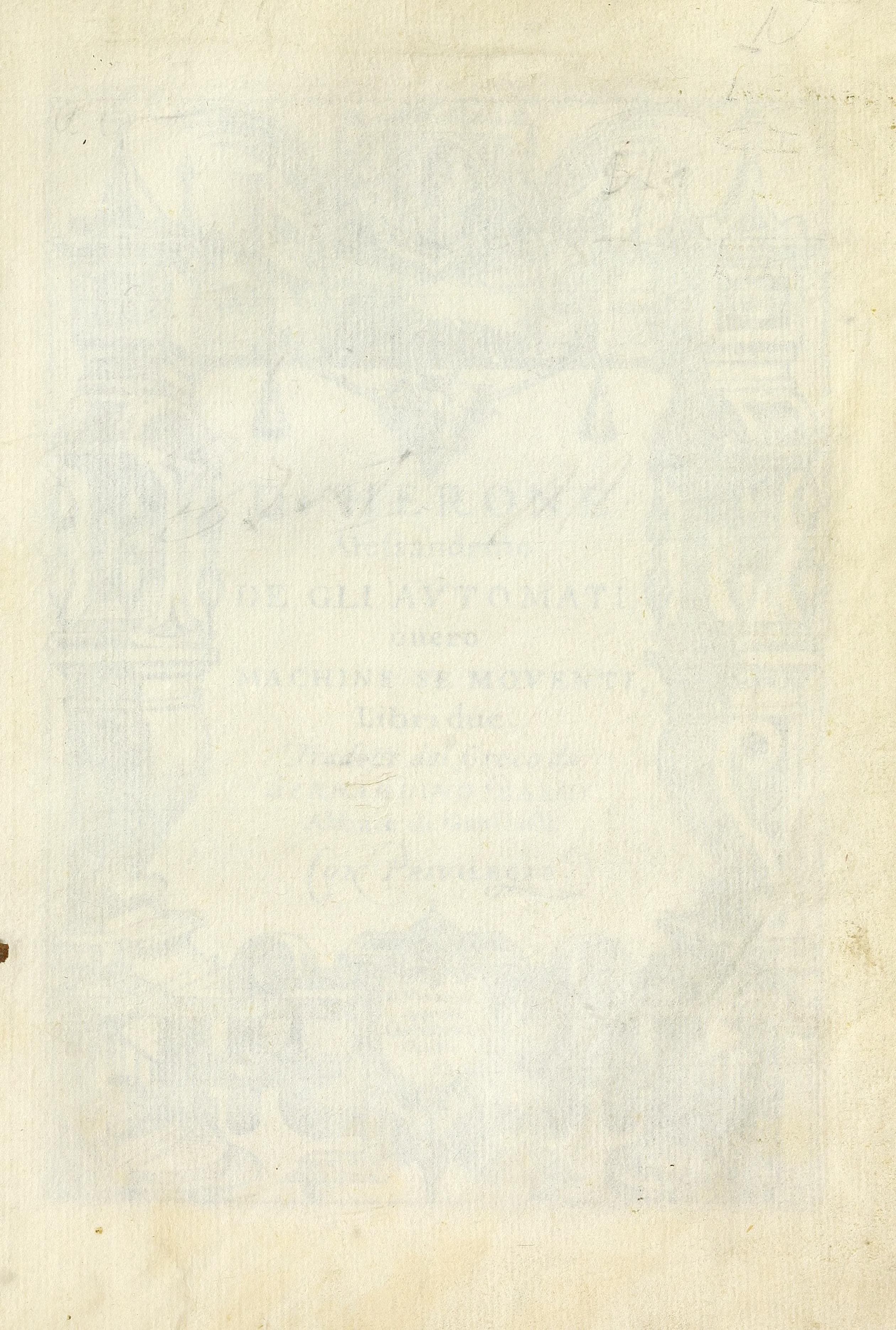 De gli avtomati, Machine se moventi (Baldi 1589)