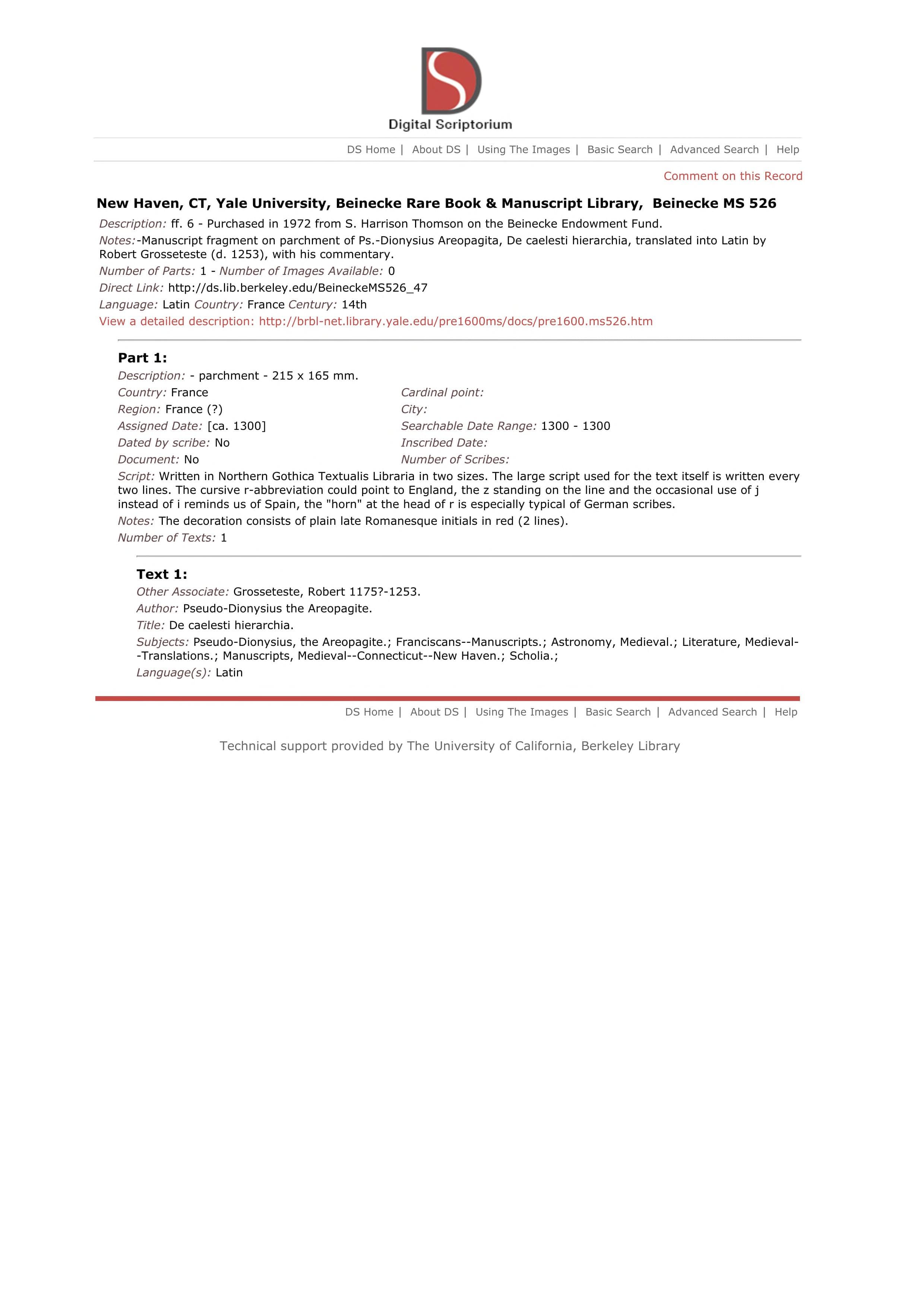 De Coelesti Hierarchia