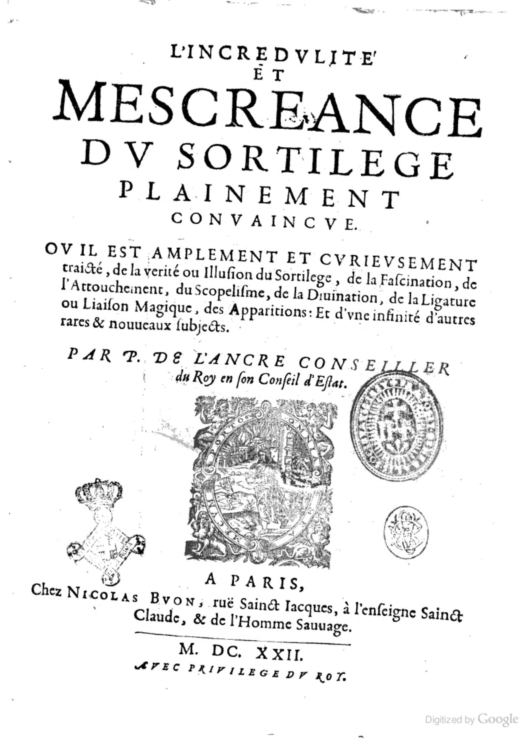 L'incredulite et mescreance du sortilege plainement convaincue