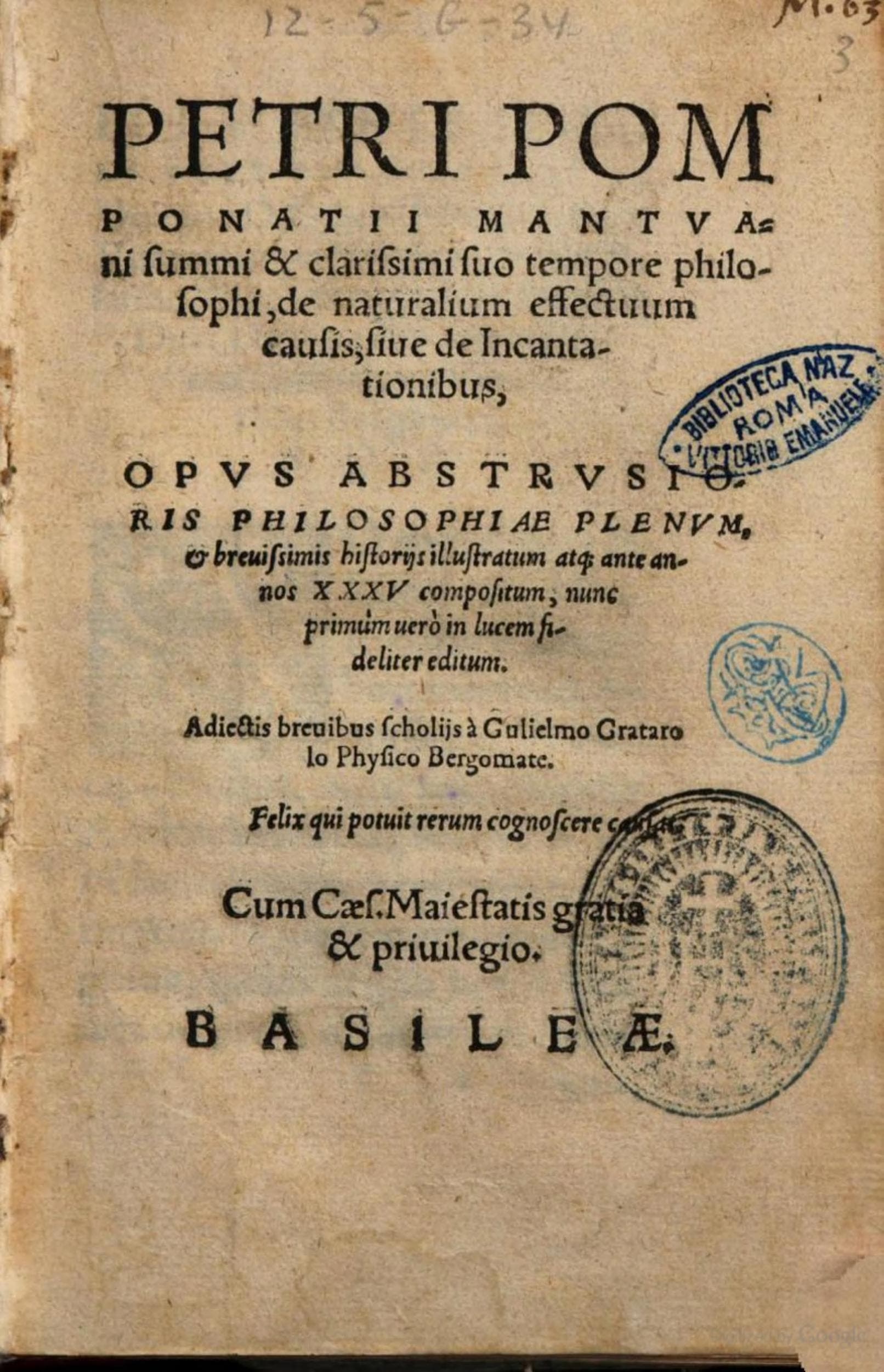 De naturalium effectuum causis, sive de incantationibus