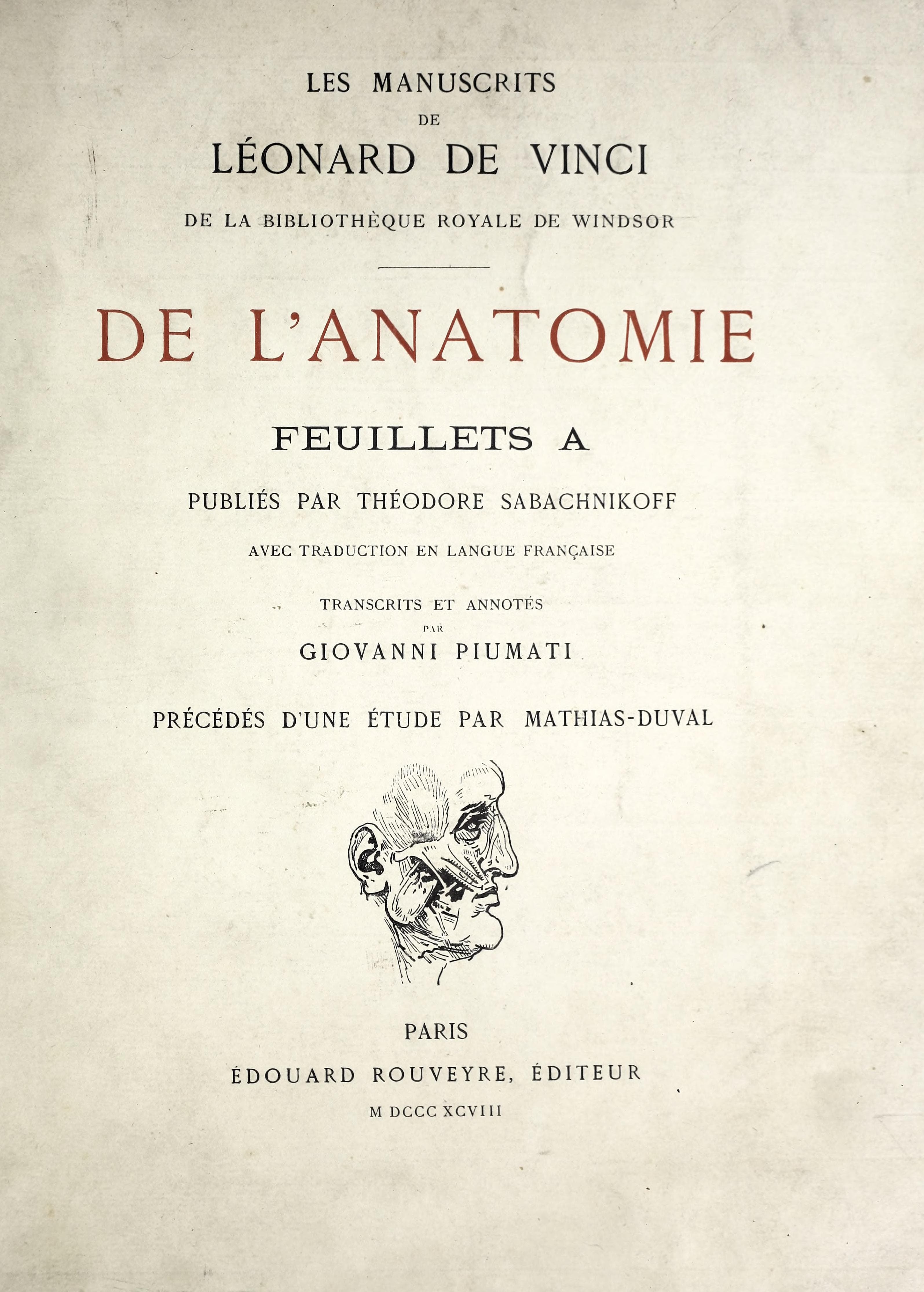 I manoscritti di Leonardo da Vinci: Dell'anatomia, fogli A