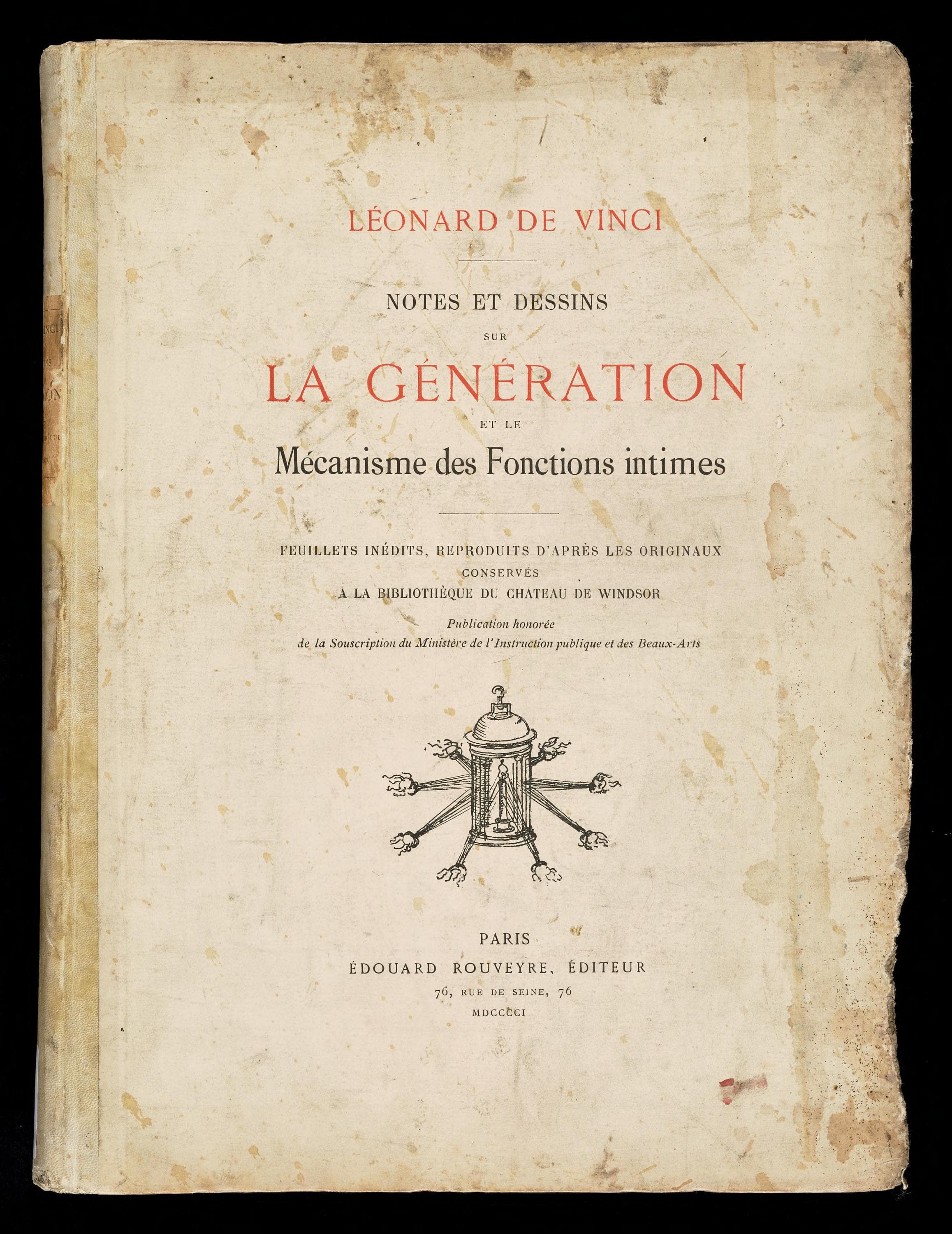 Notes et dessins sur la generation et le mecanisme des fonctions intimes