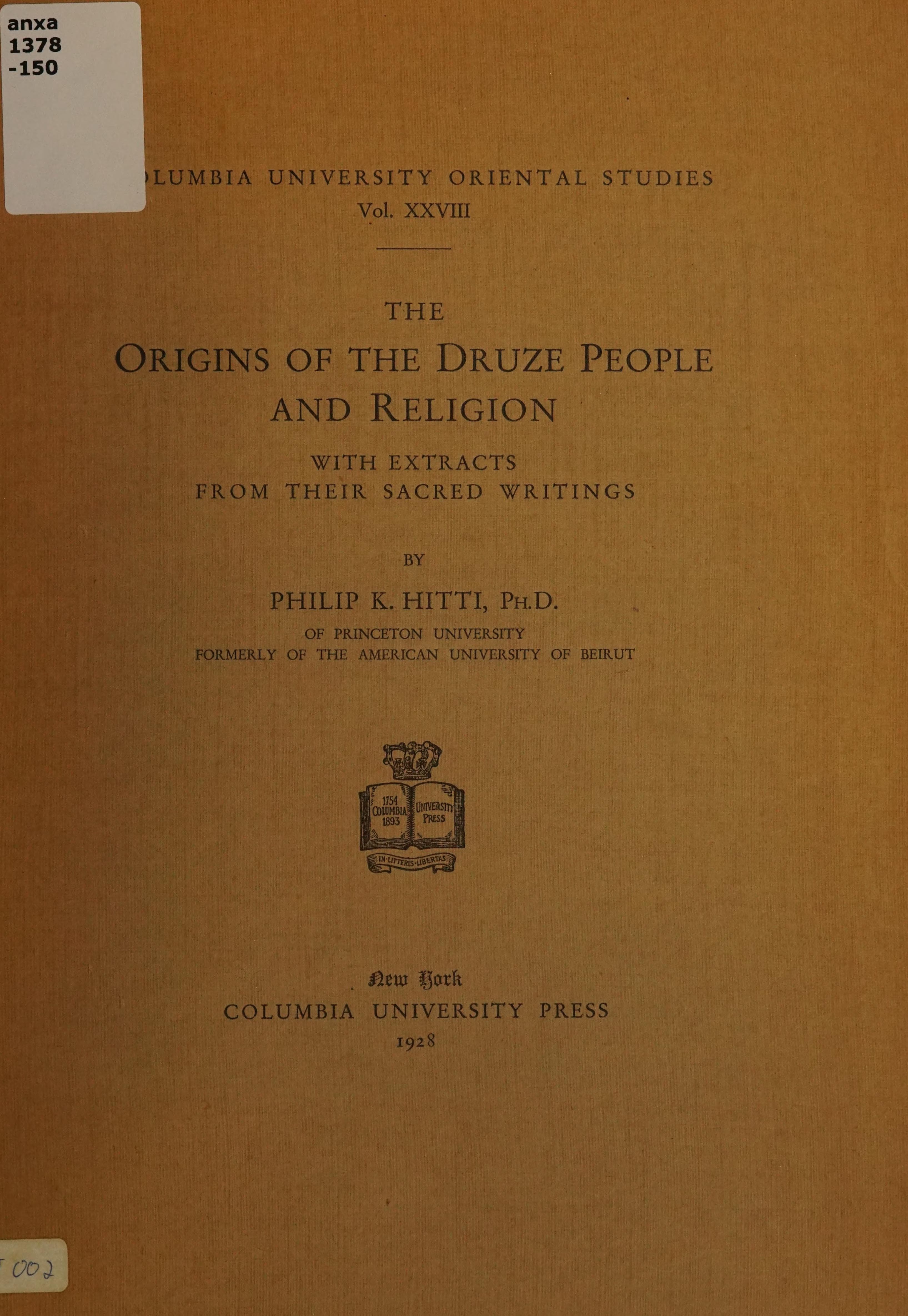 The Origins of the Druze People and Religion
