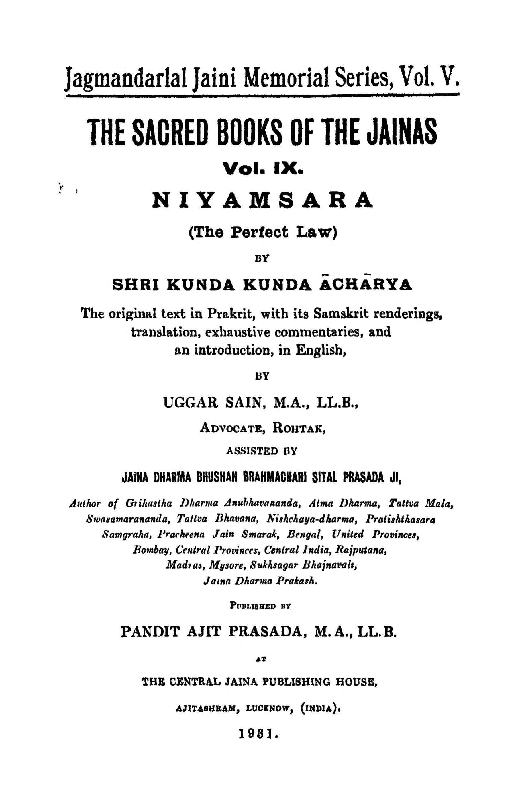 Niyamasara: The Perfect Law