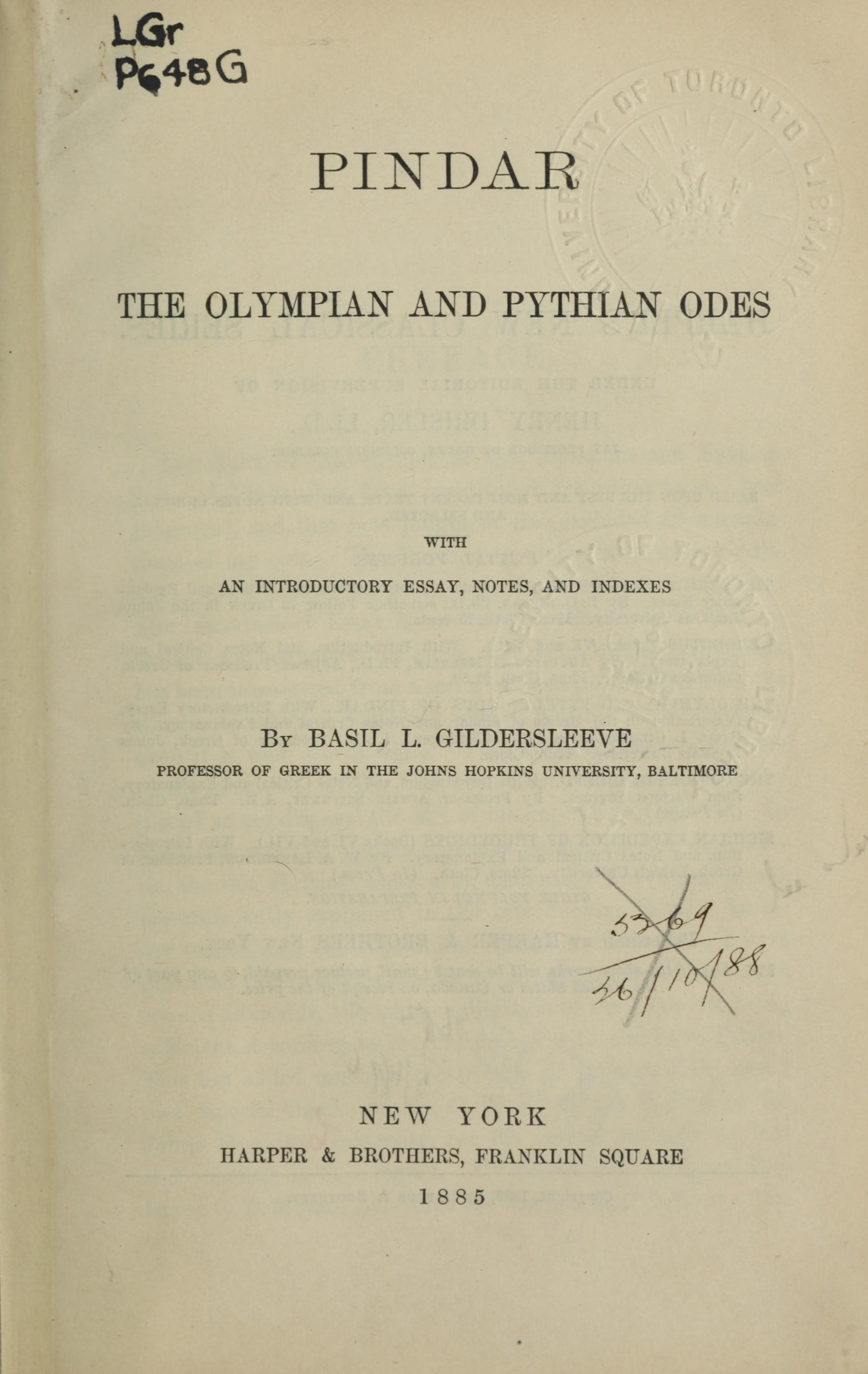 Olympian and Pythian Odes