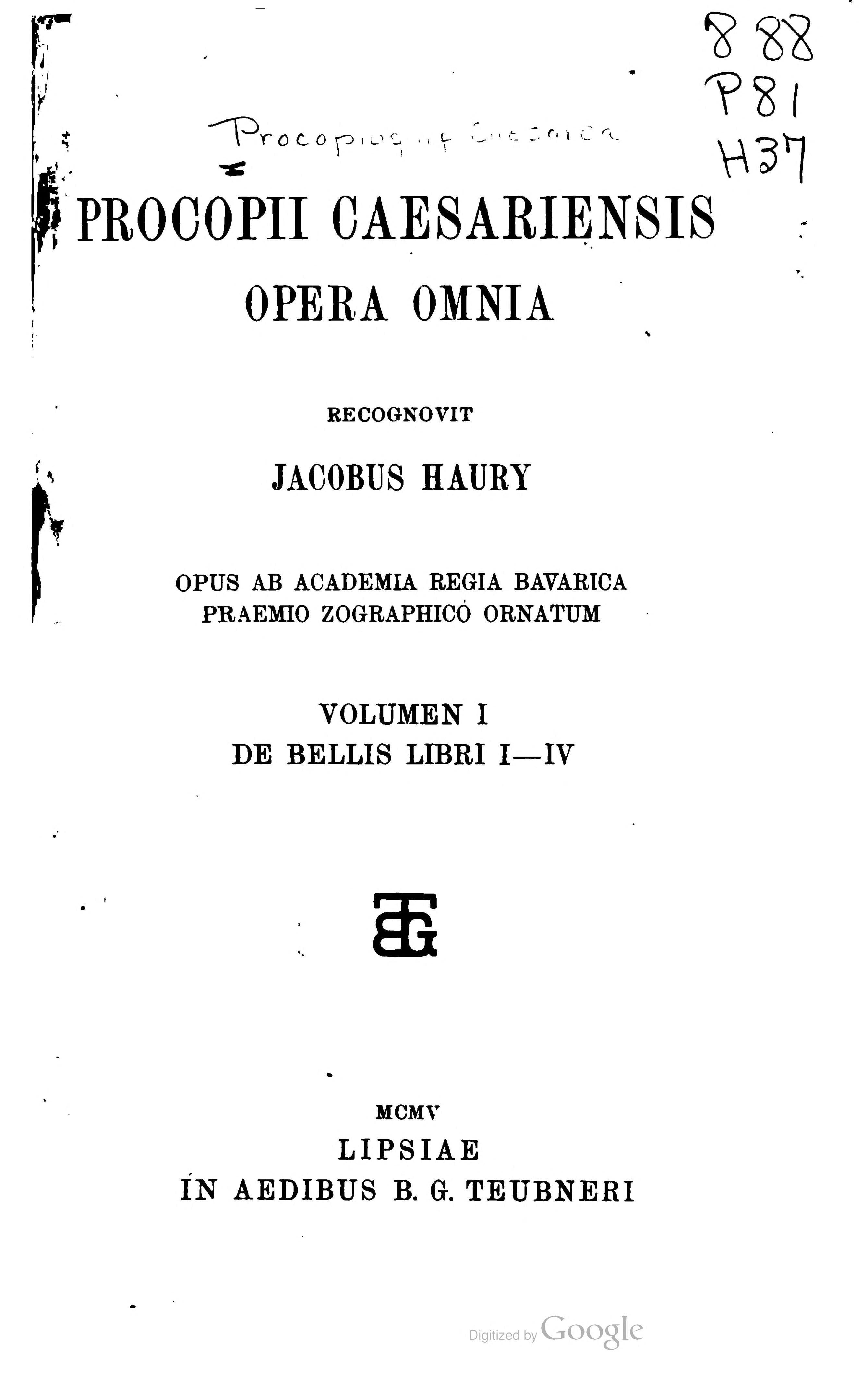 Opera Omnia Vol. IV: De Aedificiis (Buildings)