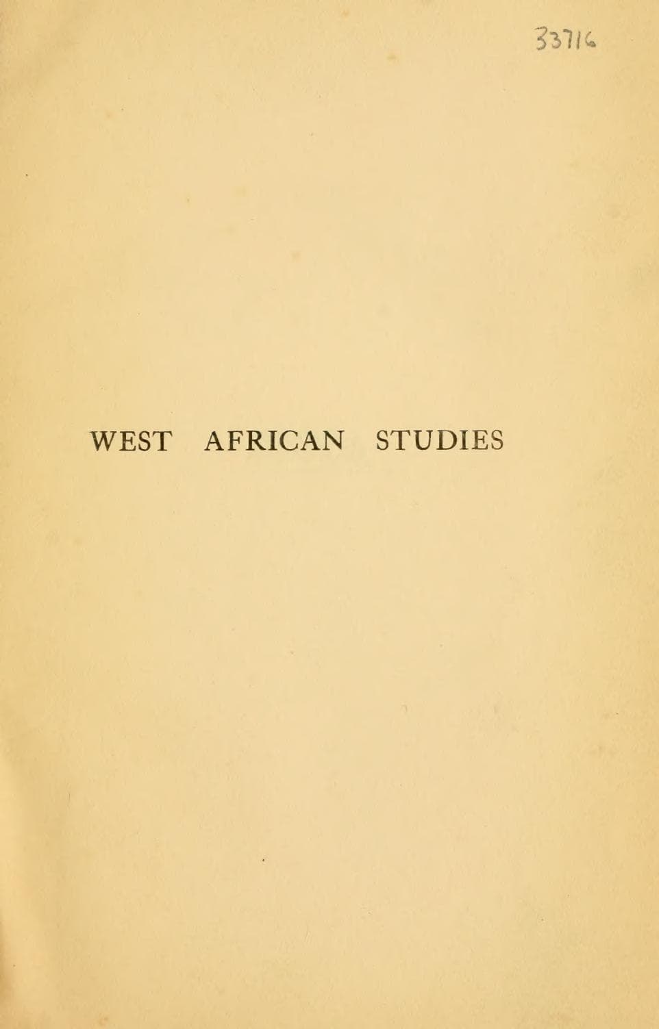 West African Studies