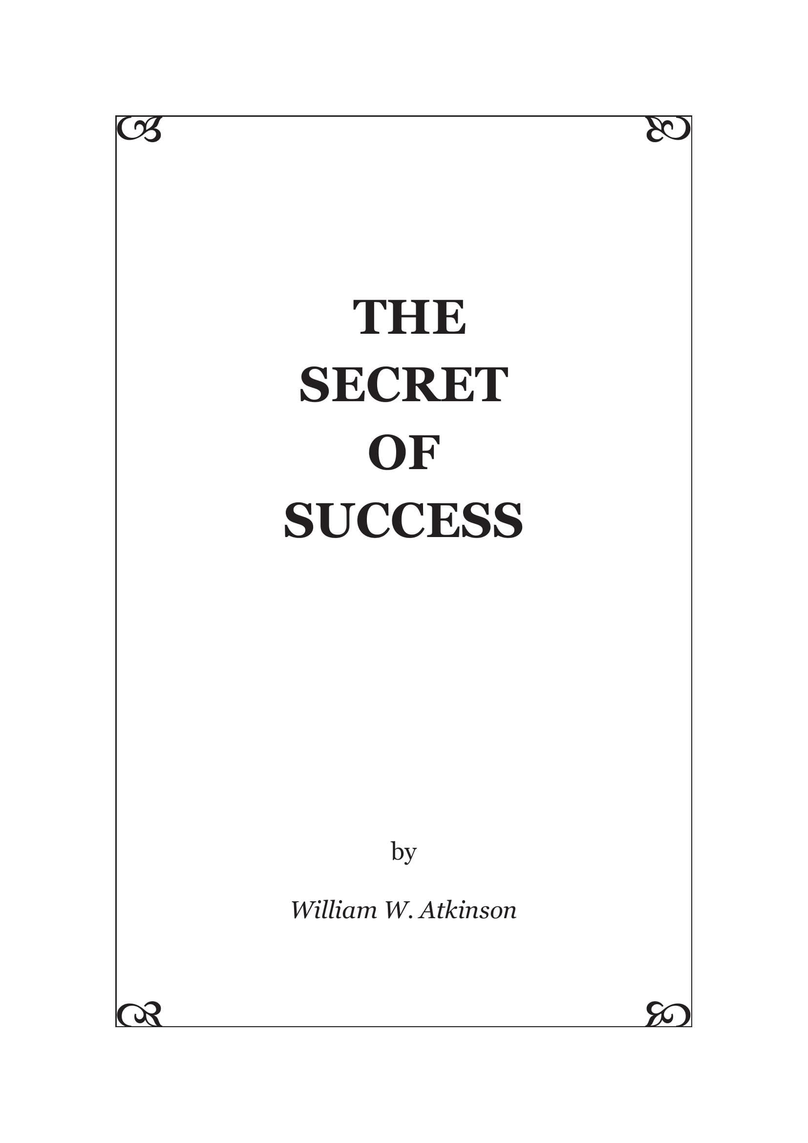 The Secret of Success
