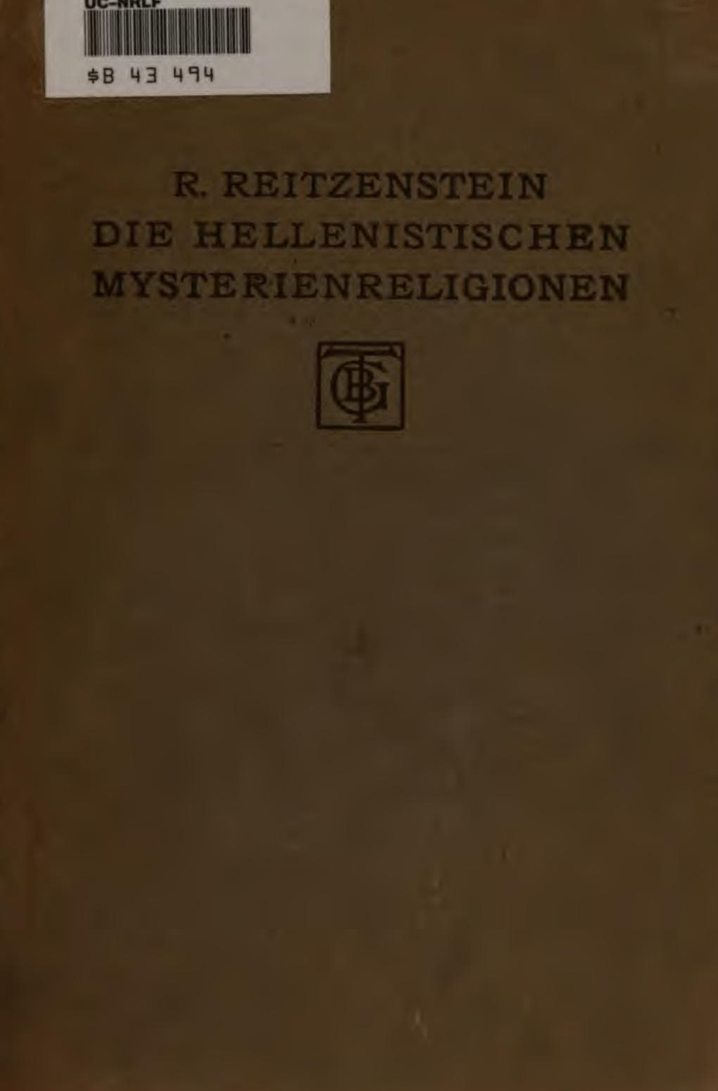 Die hellenistischen Mysterienreligionen