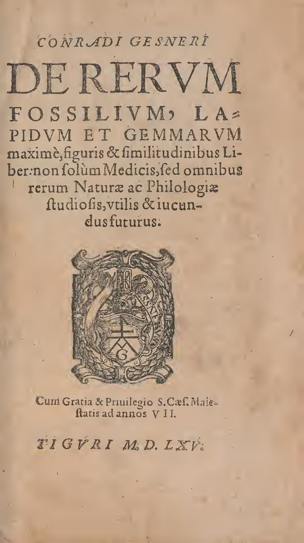 De Rerum Fossilium, Lapidum et Gemmarum Liber
