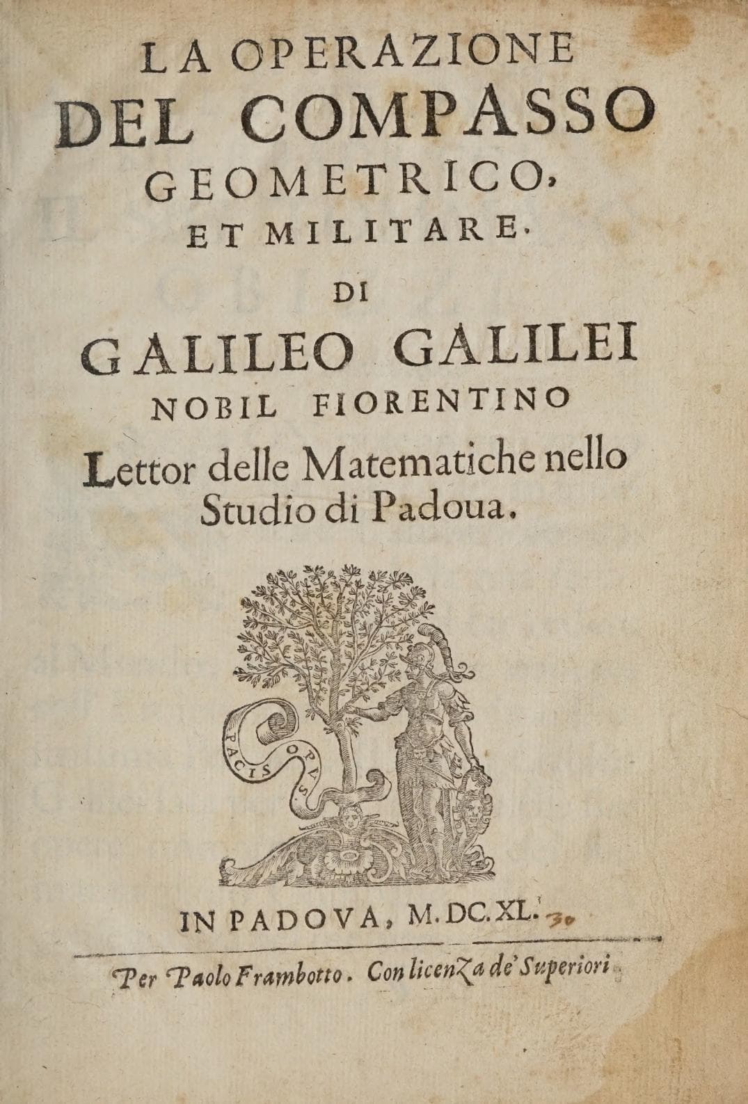 Le Operazioni del Compasso Geometrico et Militare