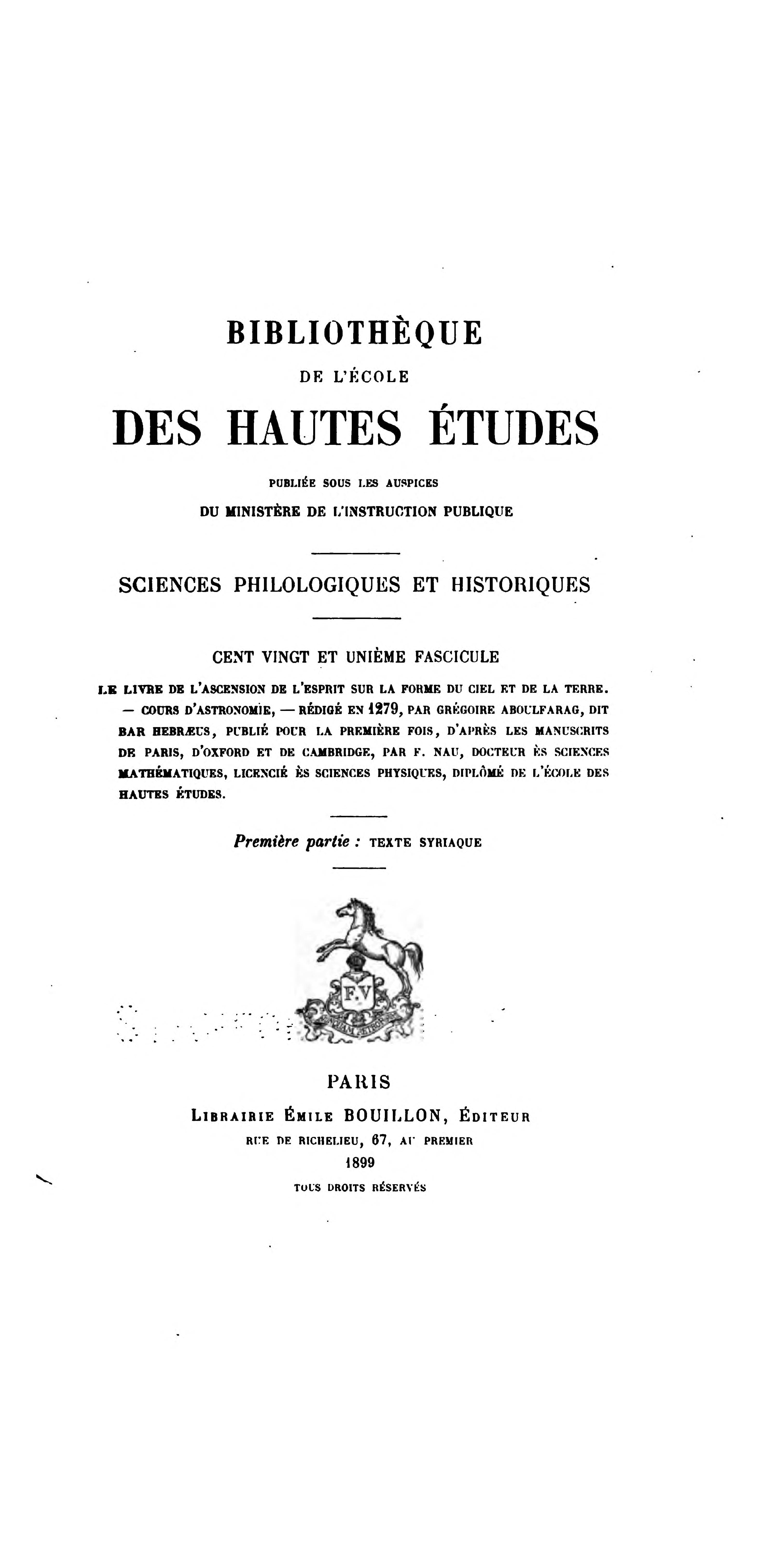 Le Livre de lAscension de lEsprit: Cours dAstronomie