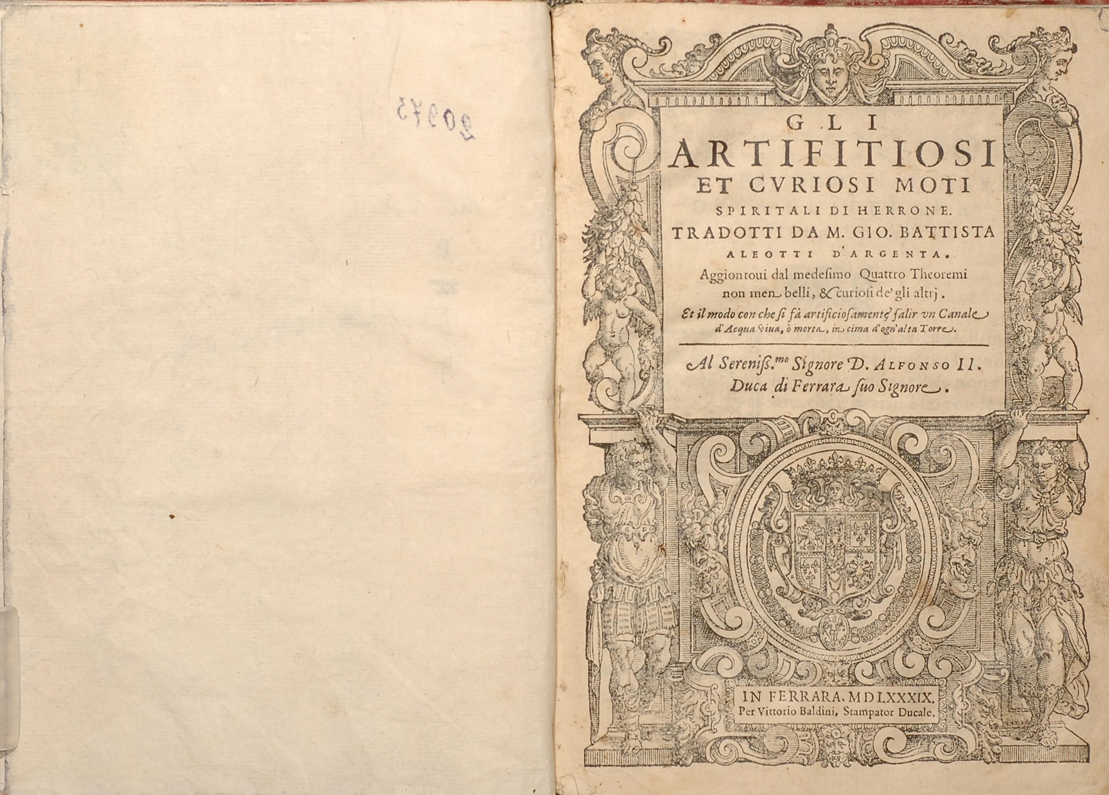 Gli artifitiosi et curiosi moti spiritali di Herrone