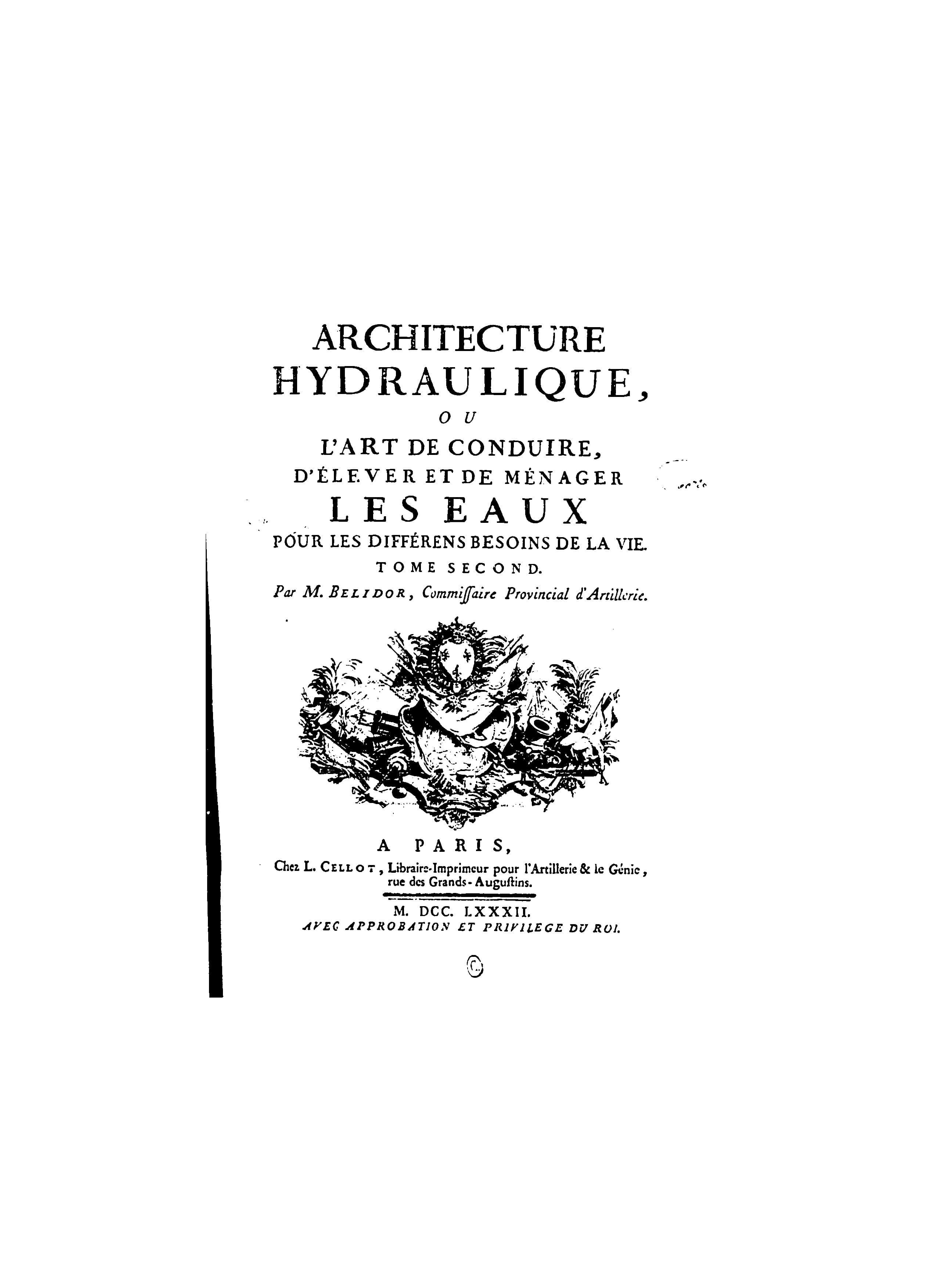 Architecture hydraulique, tome premier, seconde partie