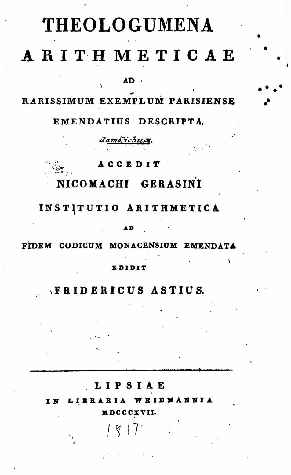 Theologumena Arithmeticae