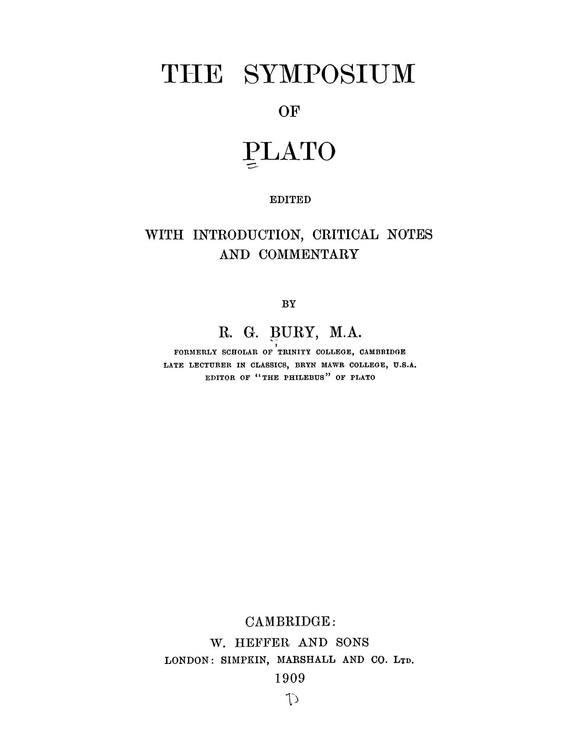 The Symposium of Plato
