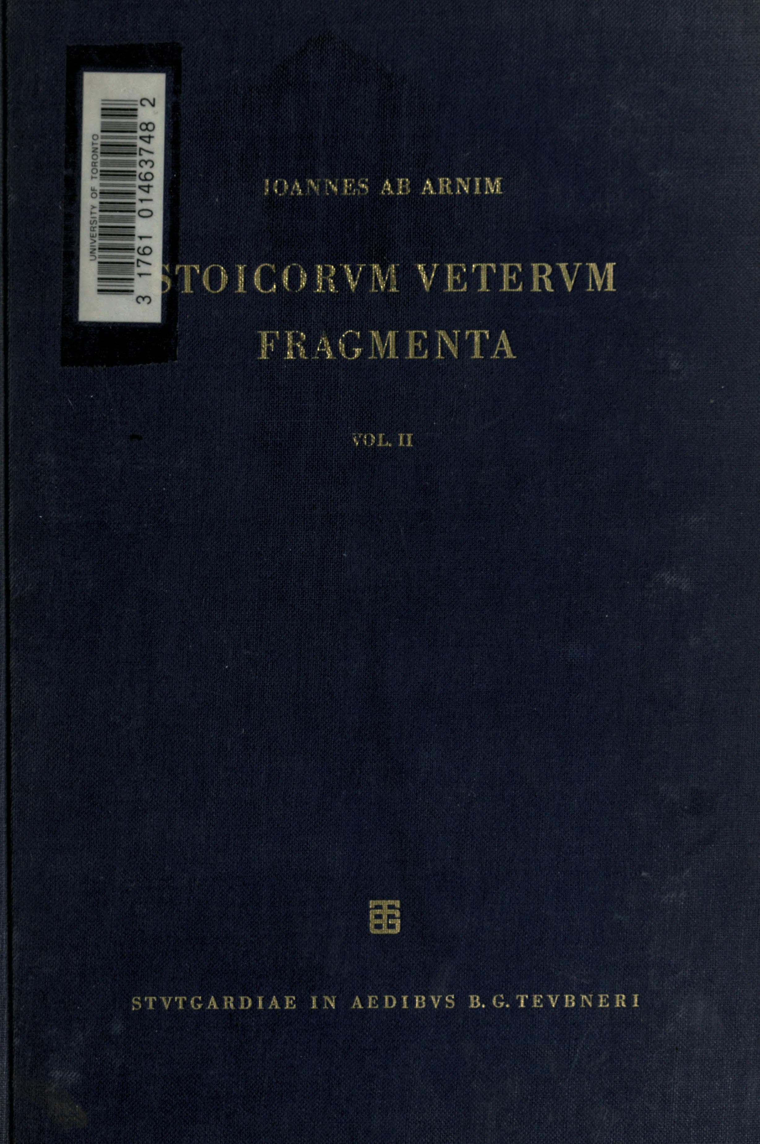 Stoicorum Veterum Fragmenta, vol. 2: Chrysippus