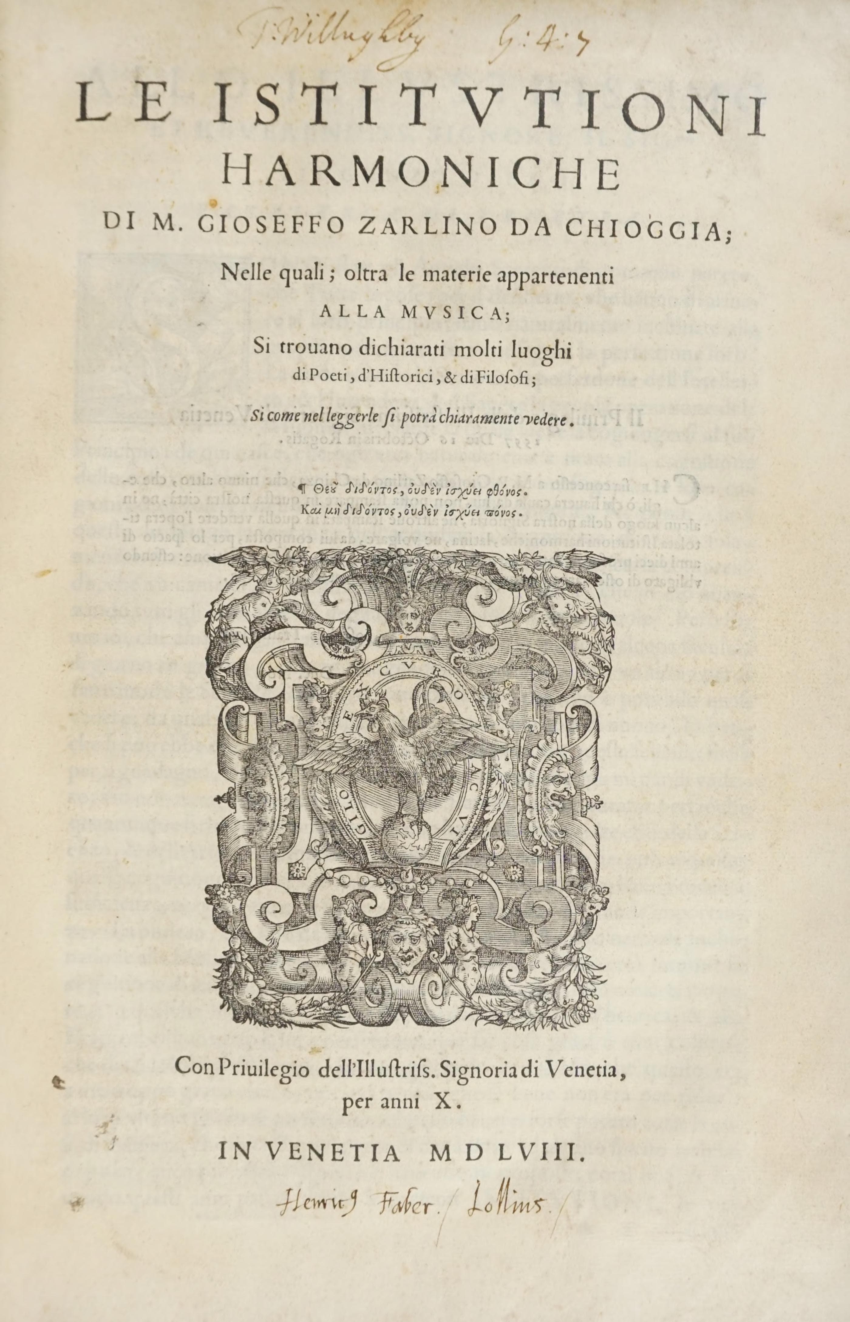 Le istitutioni harmoniche