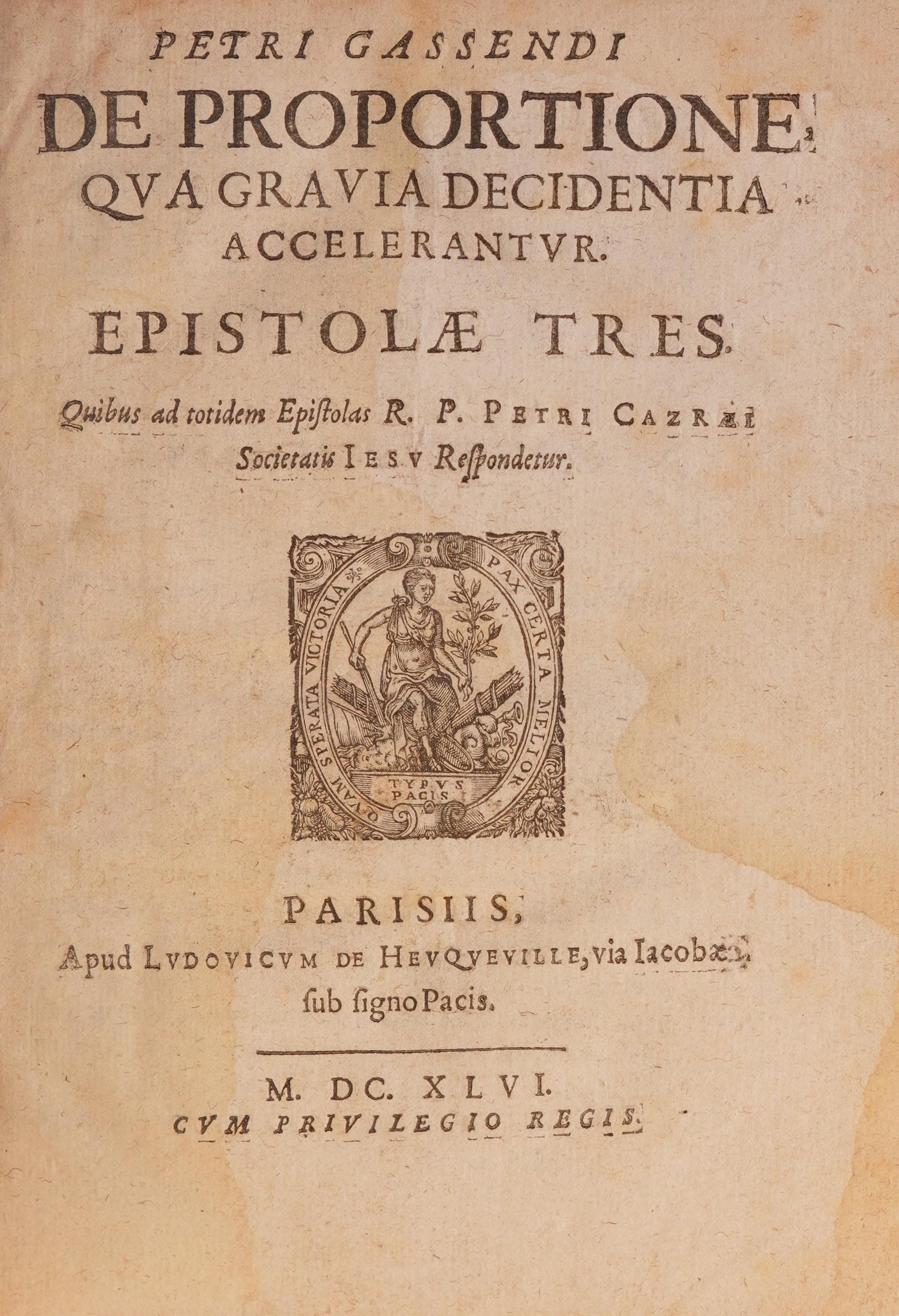 De proportione qua gravia decidentia accelerantur