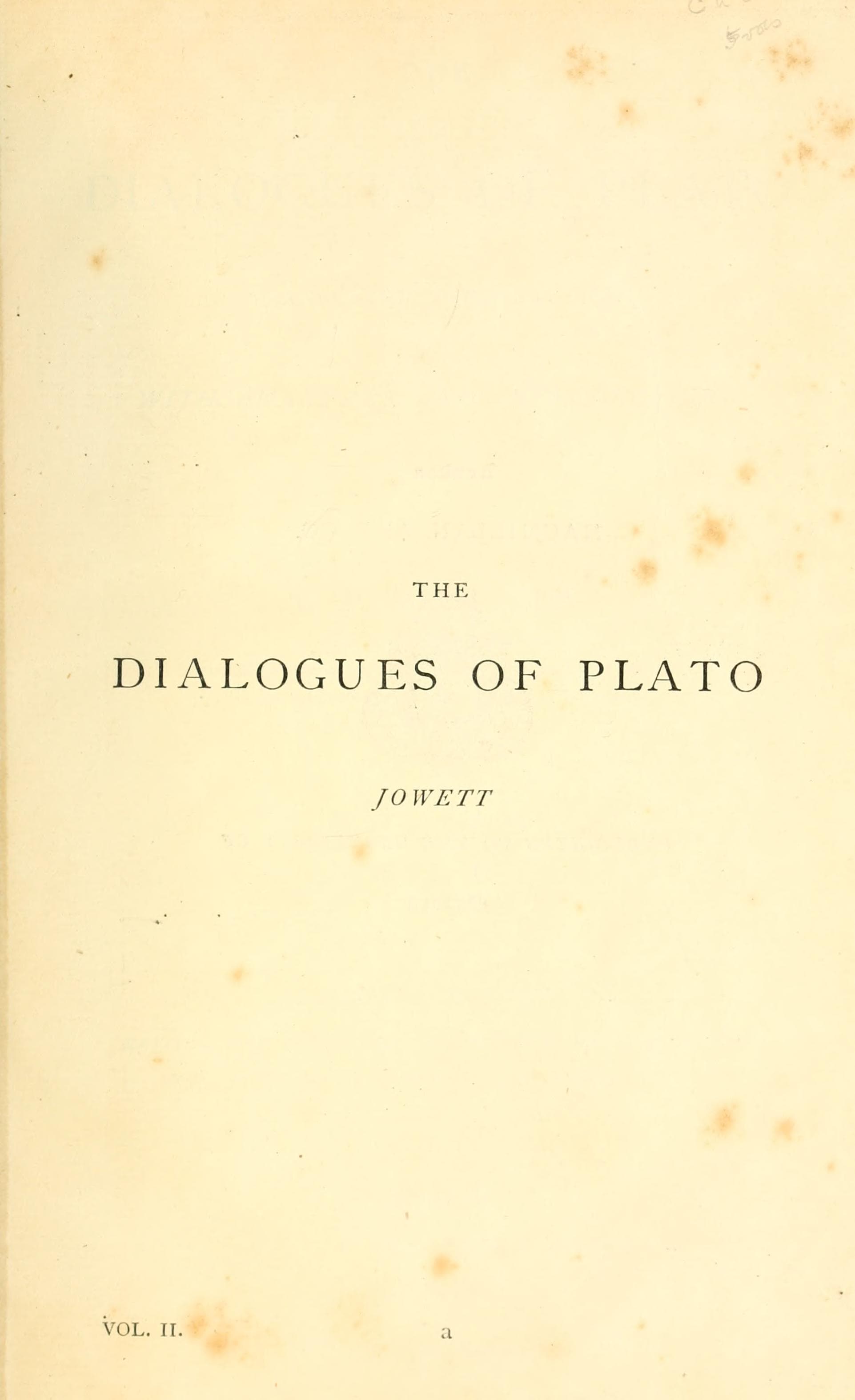 Dialogues of Plato, Vol. 2 (Gorgias, Phaedo, Meno)