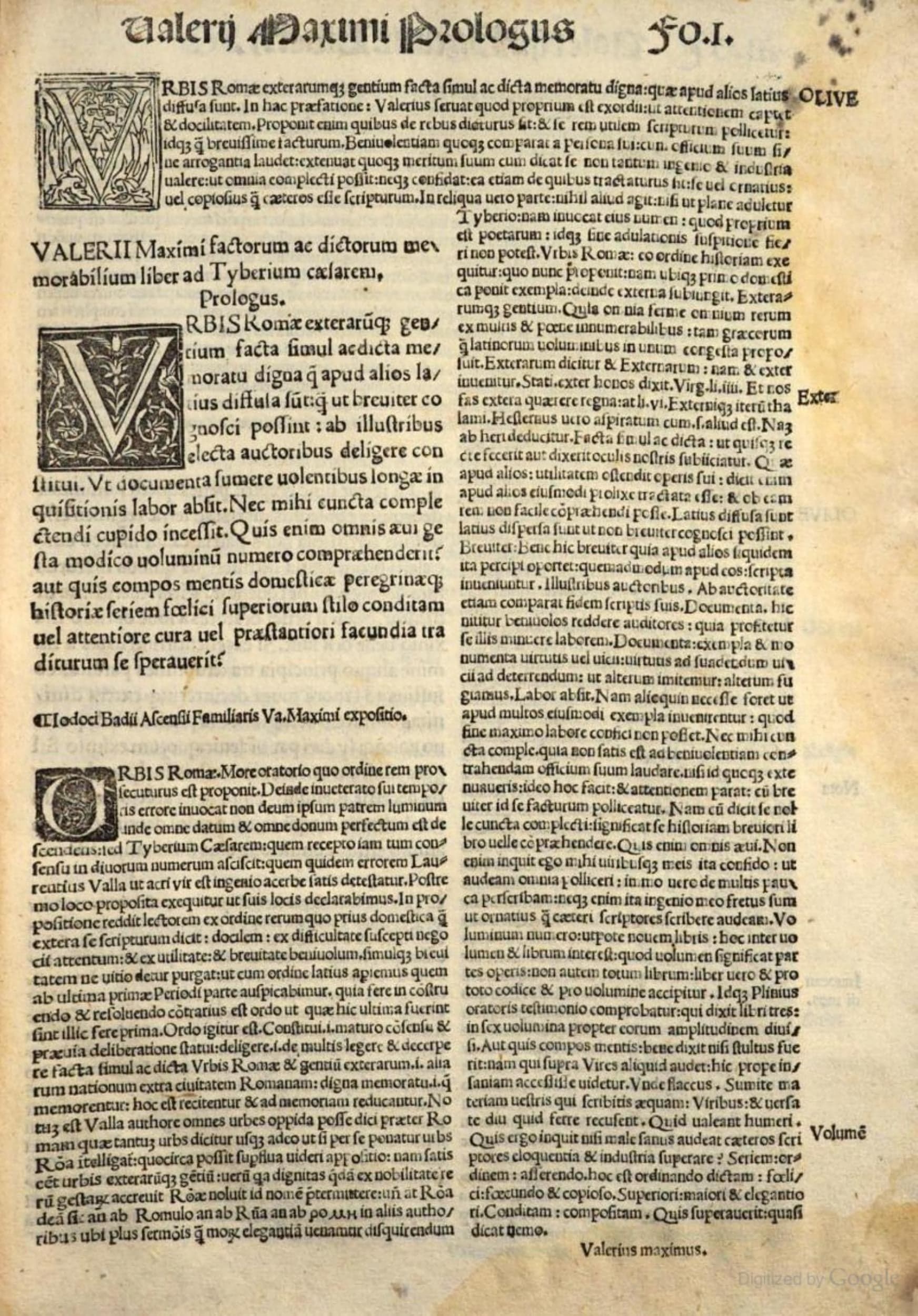 Valerius Maximus: De Dictis Factisque Memorabilibus