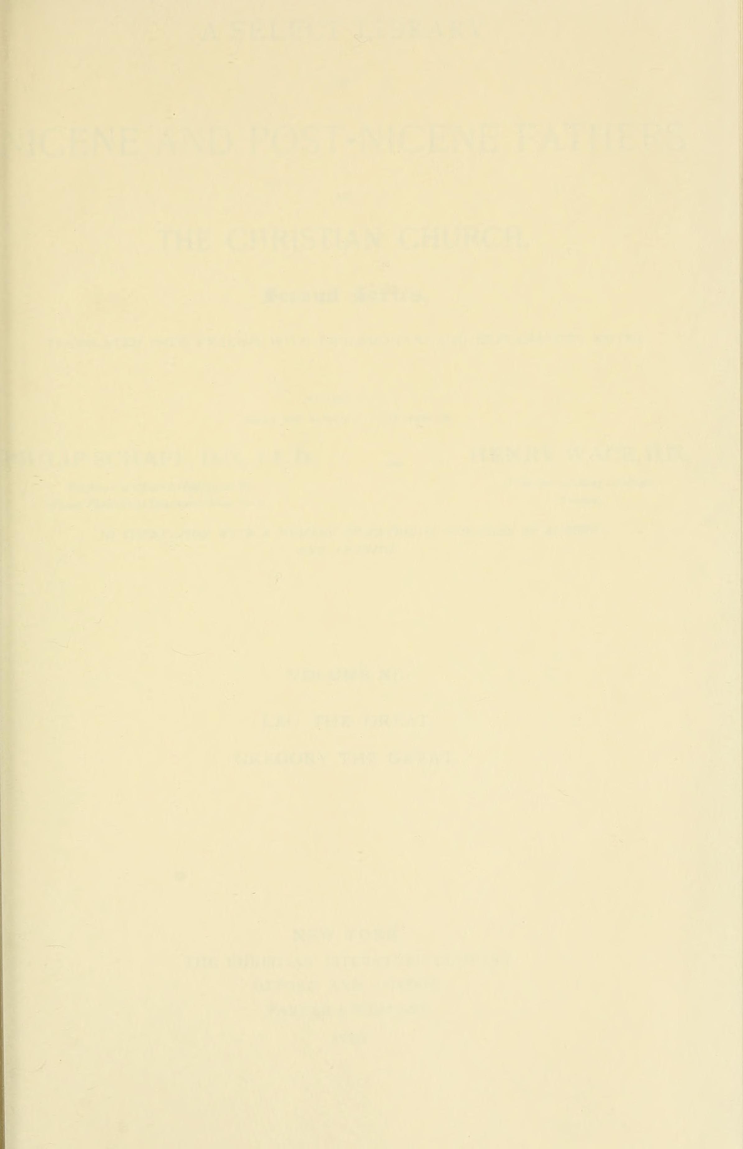 Nicene and Post-Nicene Fathers, Series 2, Vol. 12 (Leo the Great, Gregory the Great)